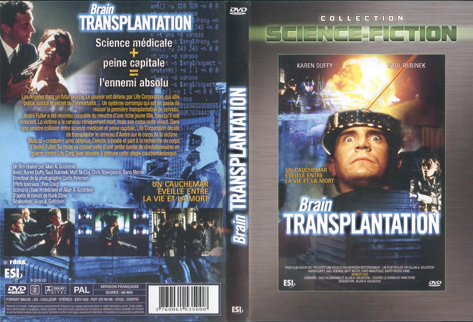 Jaquette DVD Brain transplantation
