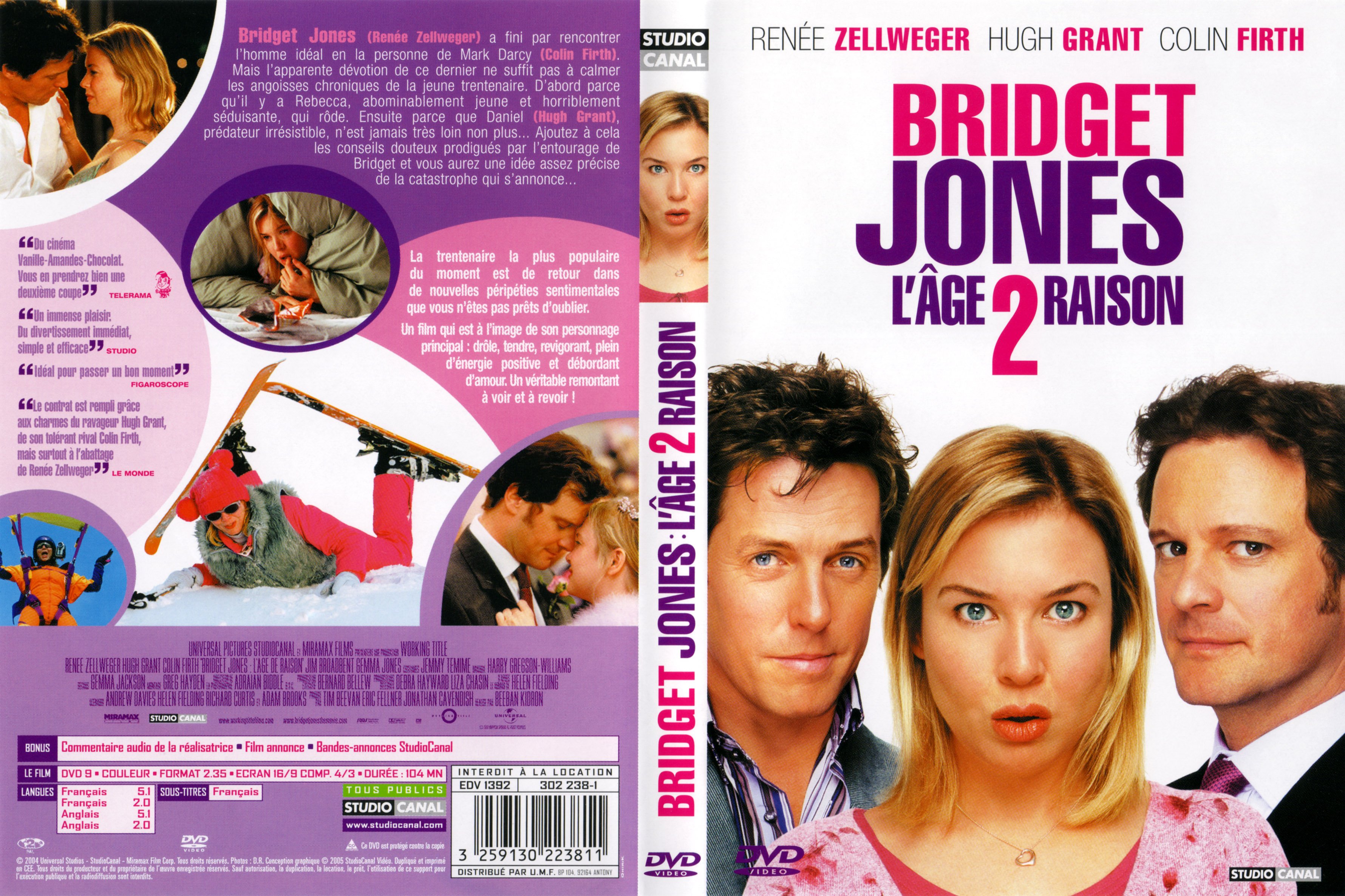 Jaquette DVD Bridget Jones l