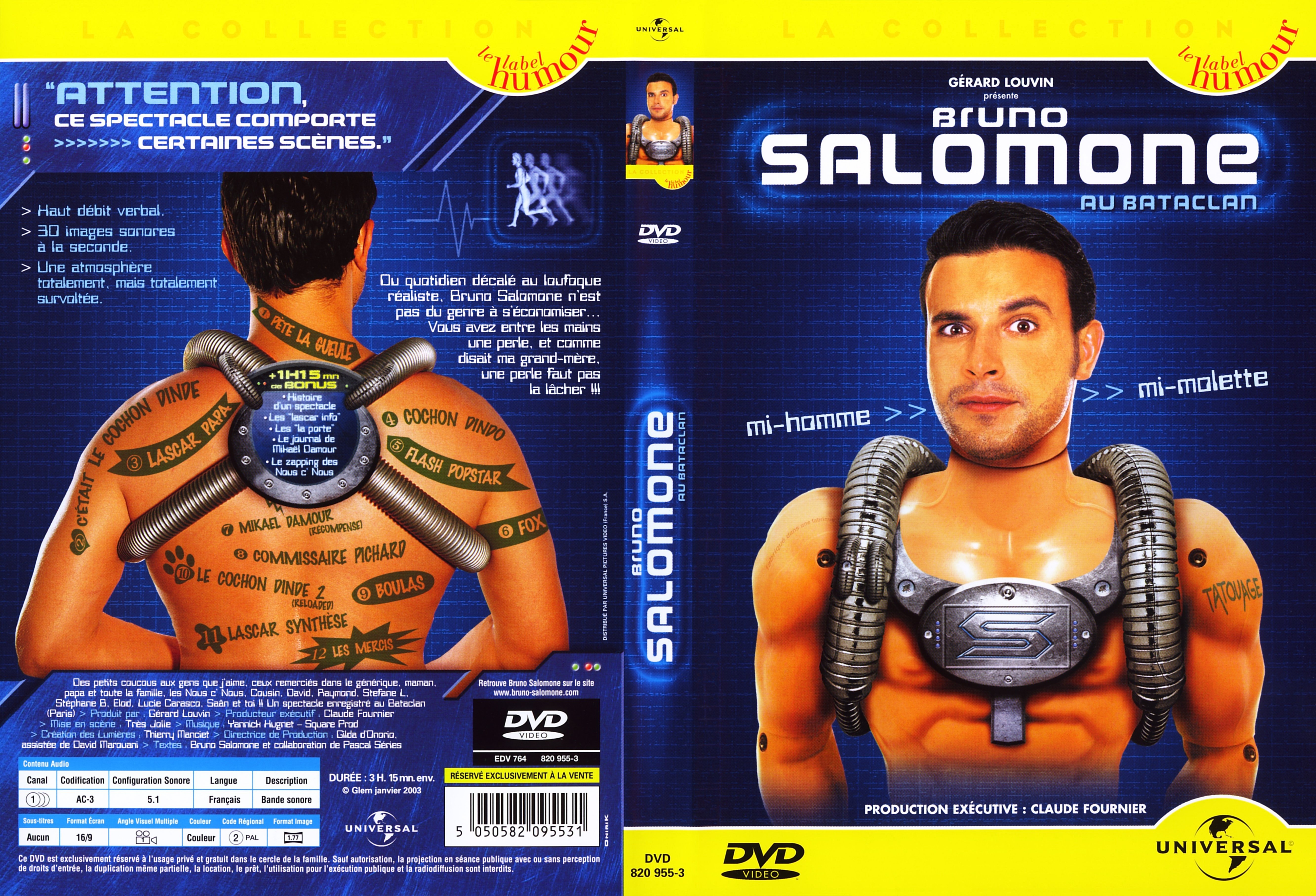 Jaquette DVD Bruno Salomone au Bataclan