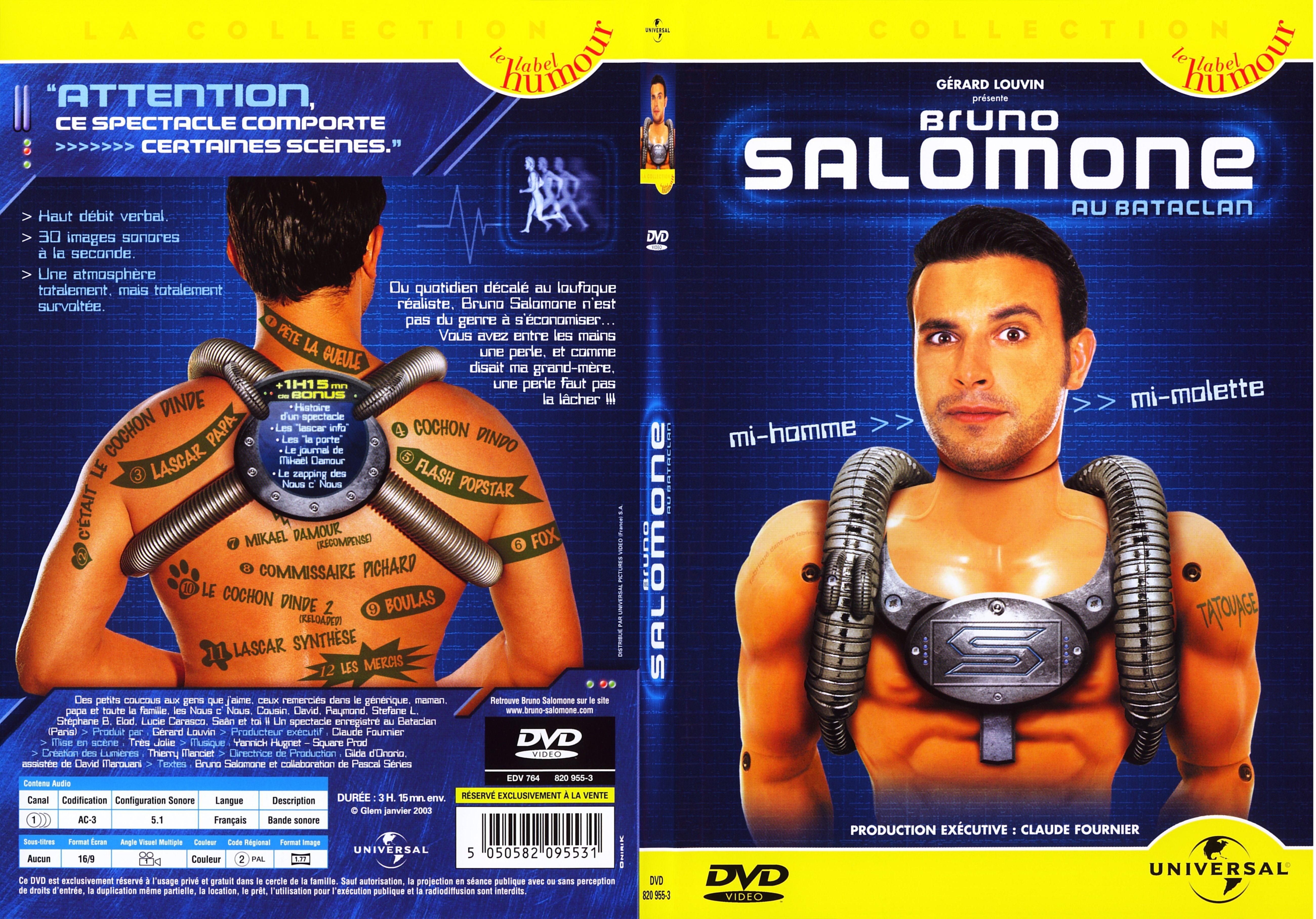 Jaquette DVD Bruno Salomone au Bataclan - SLIM