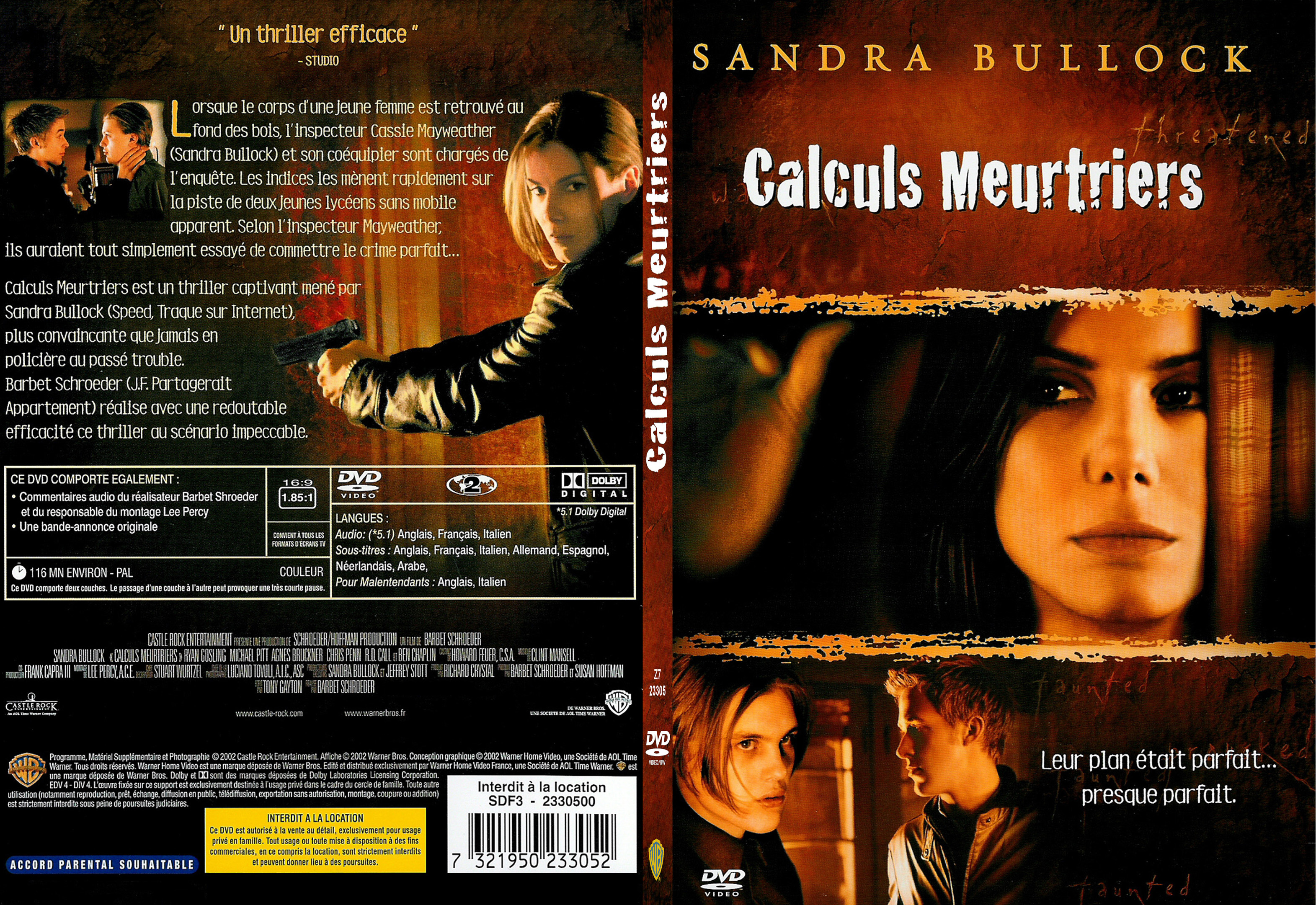 Jaquette DVD Calculs meurtriers - SLIM