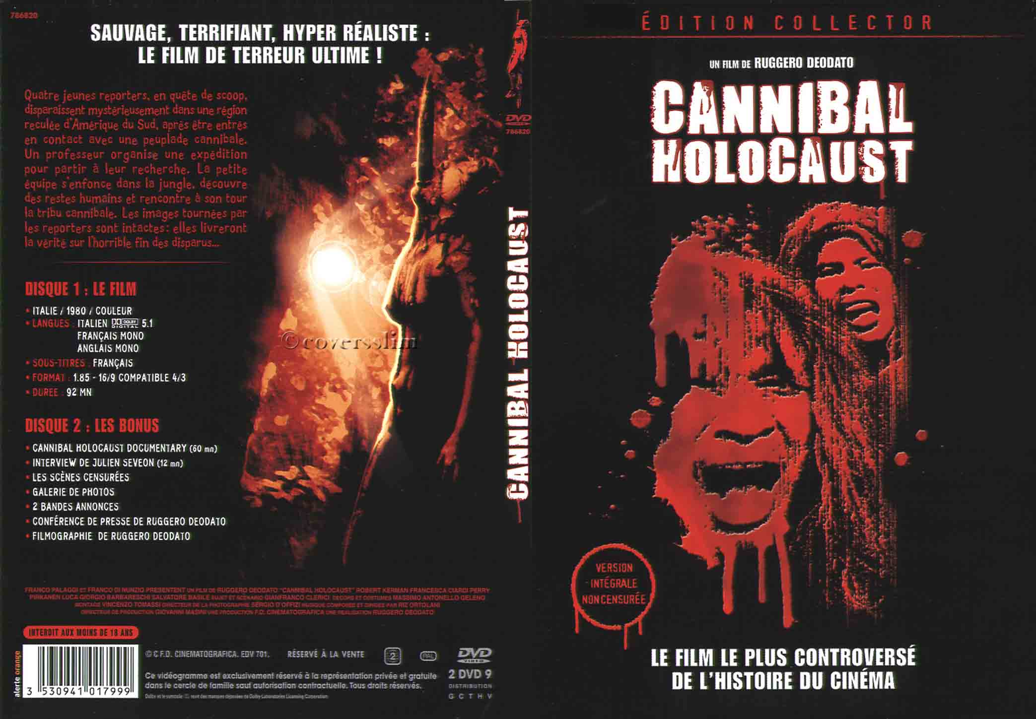 Jaquette DVD Cannibal holocaust - SLIM