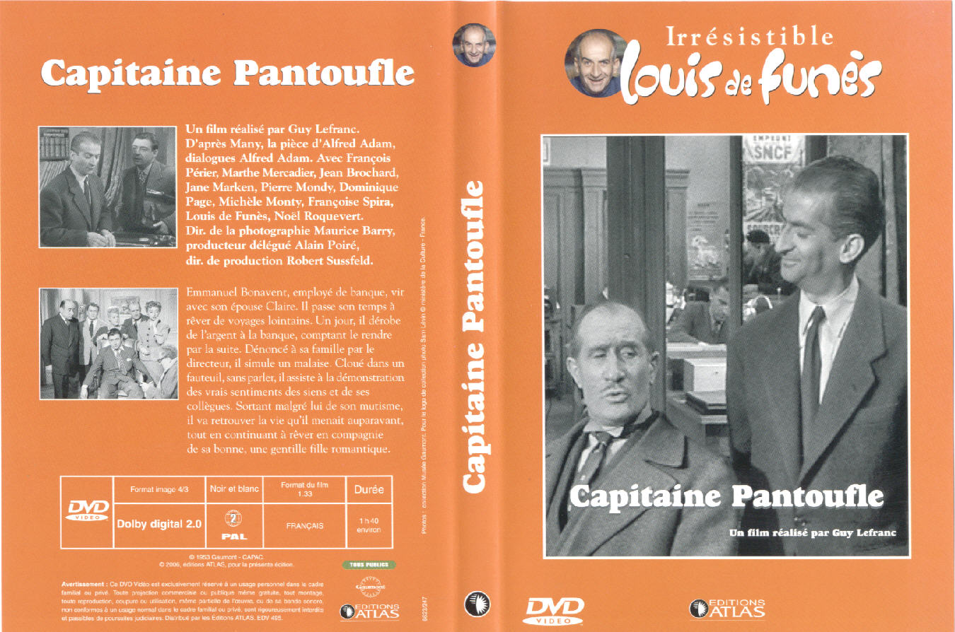 Jaquette DVD Capitaine pantoufle