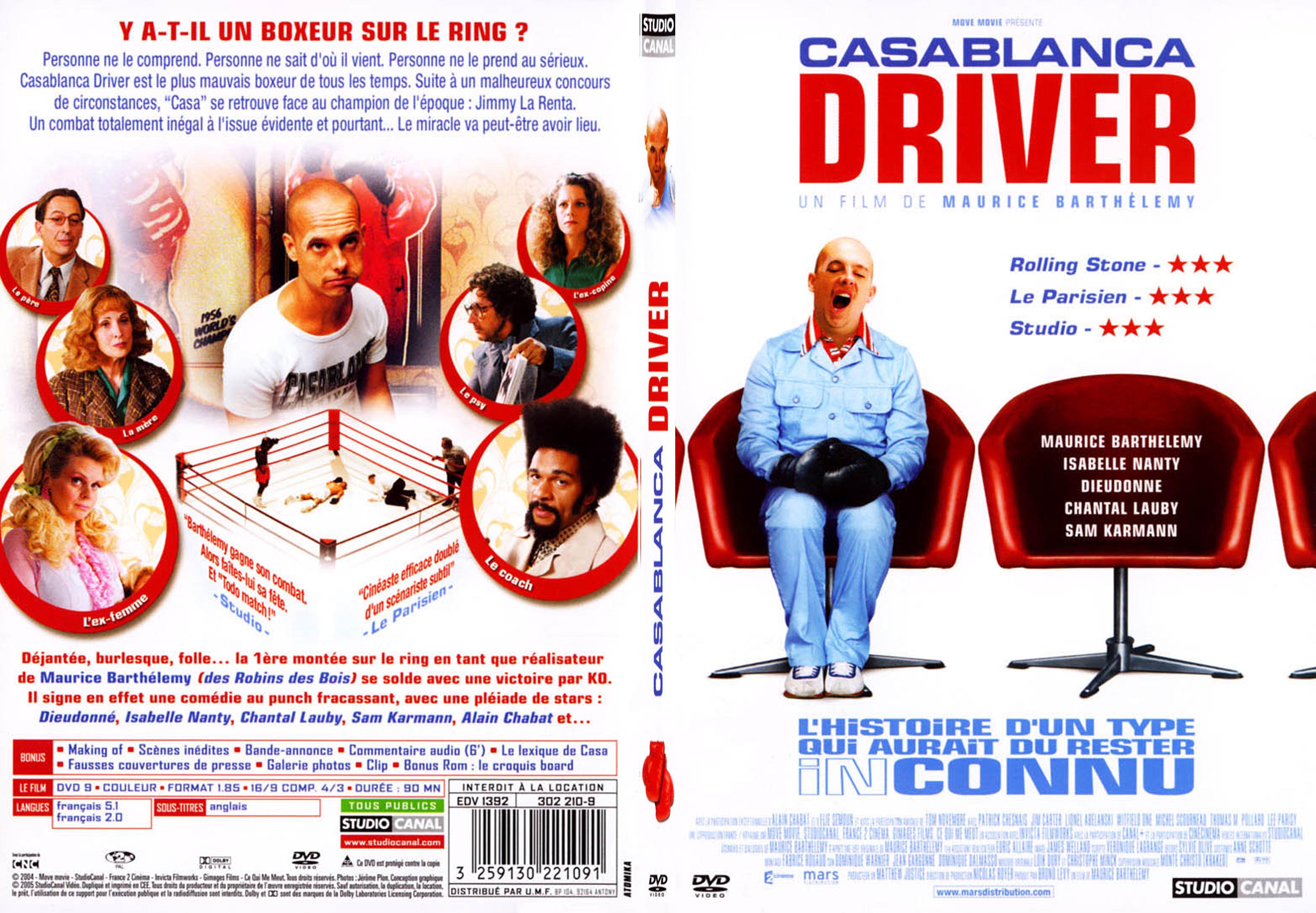Jaquette DVD Casablanca driver - SLIM