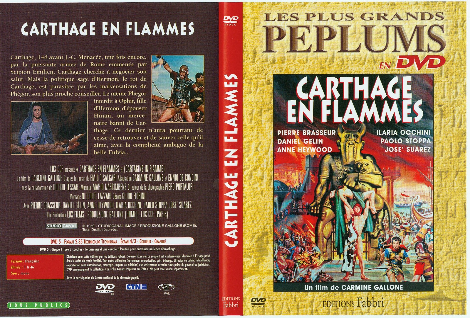 Jaquette DVD Catrthage en flamme