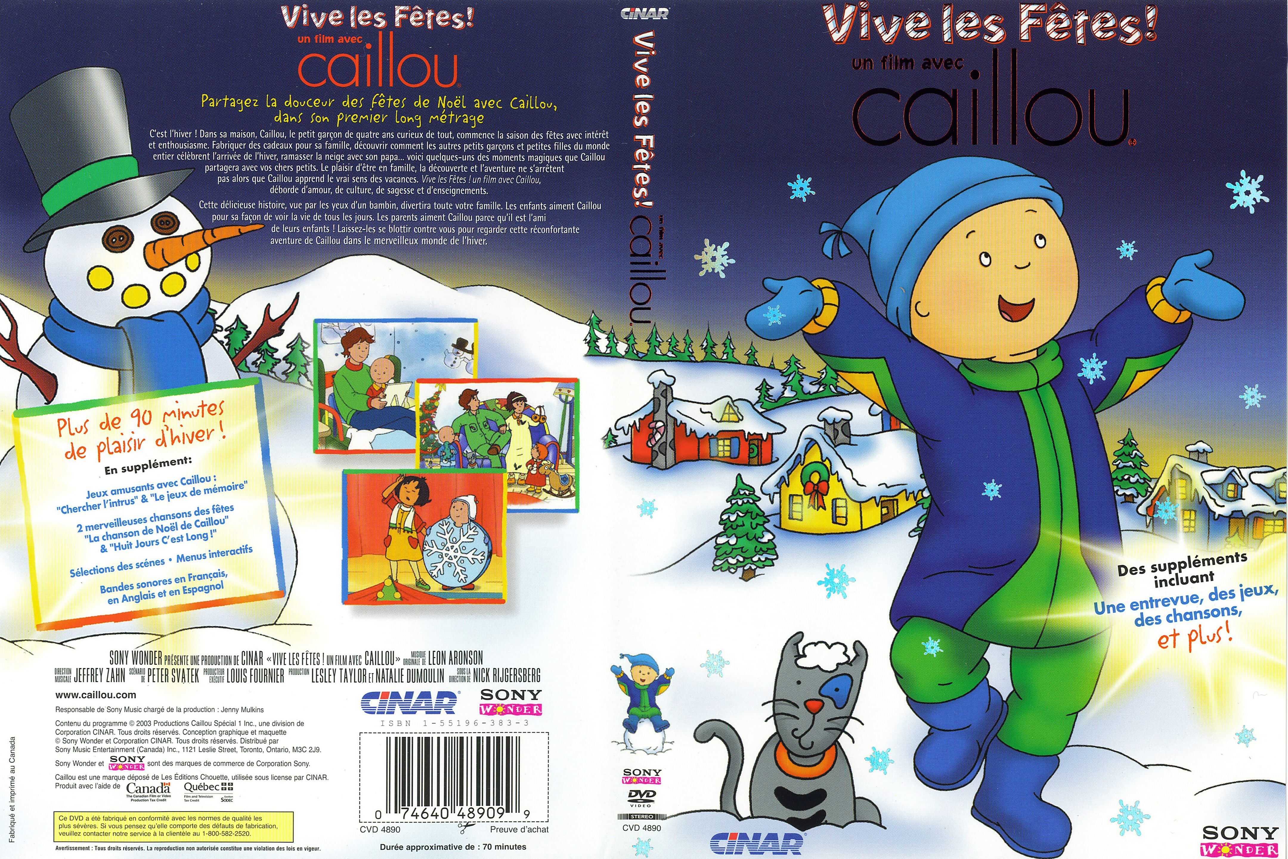 Jaquette DVD Ccaillou vive les fetes