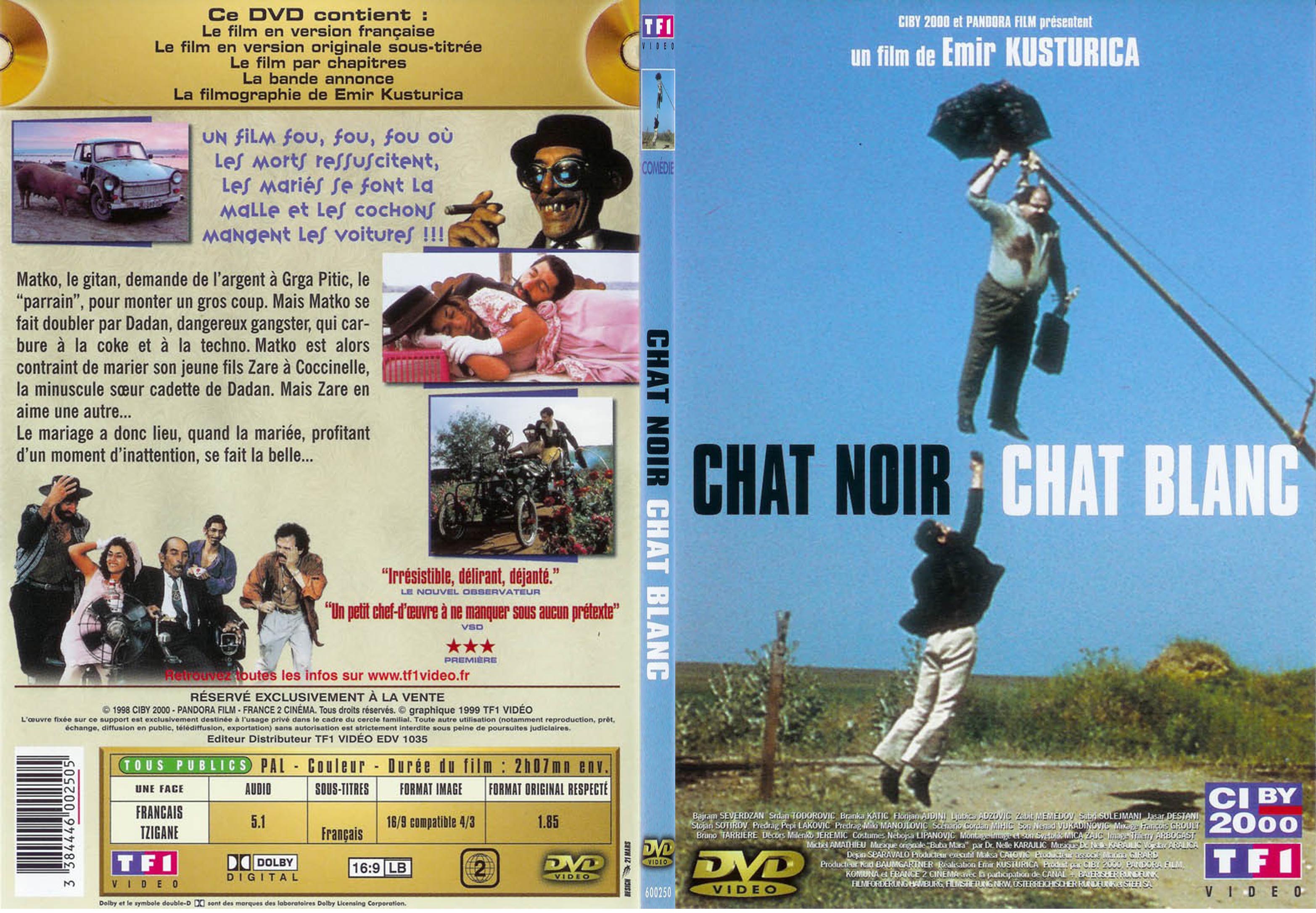 Jaquette DVD Chat noir chat blanc - SLIM