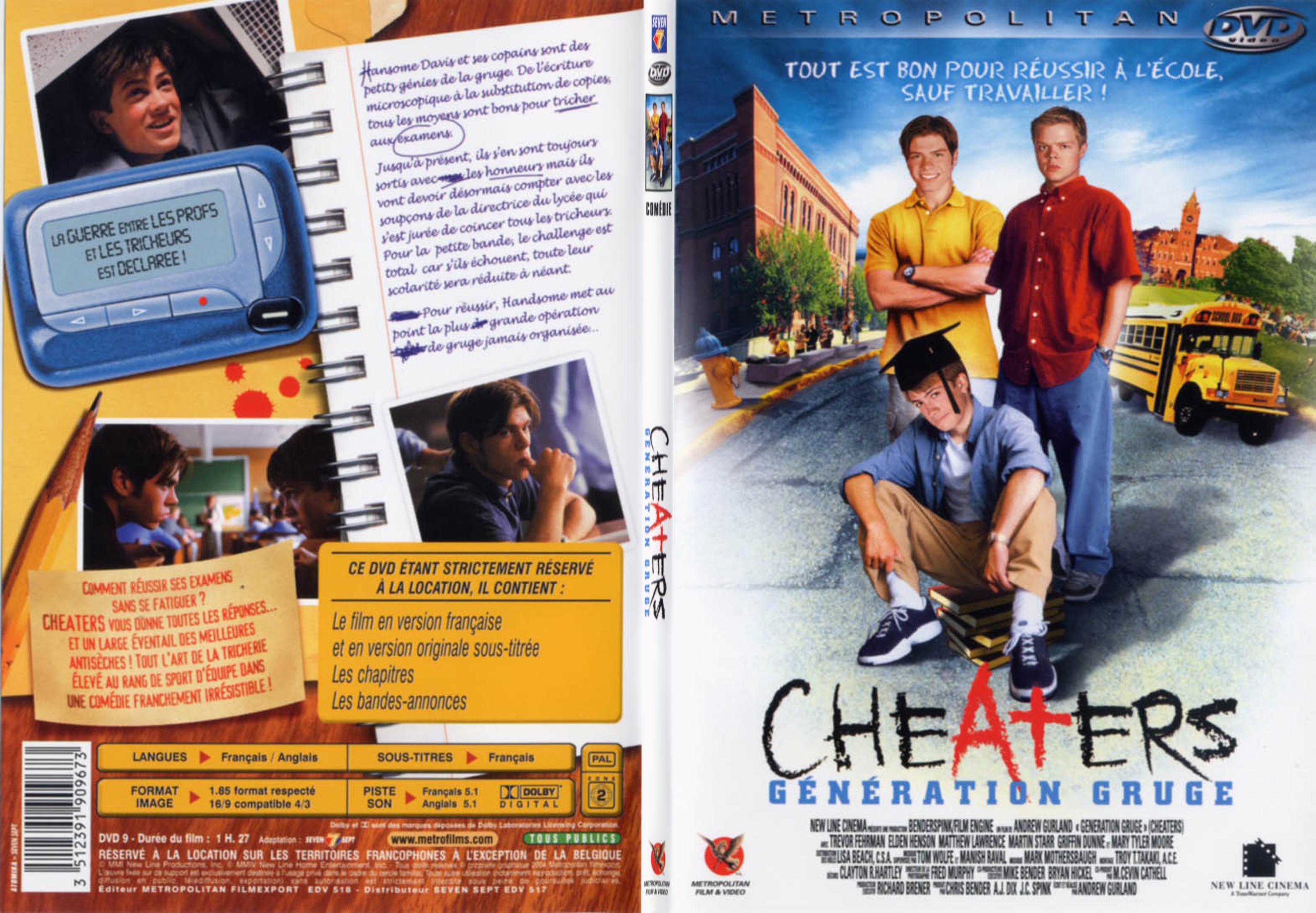 Jaquette DVD Cheaters - SLIM