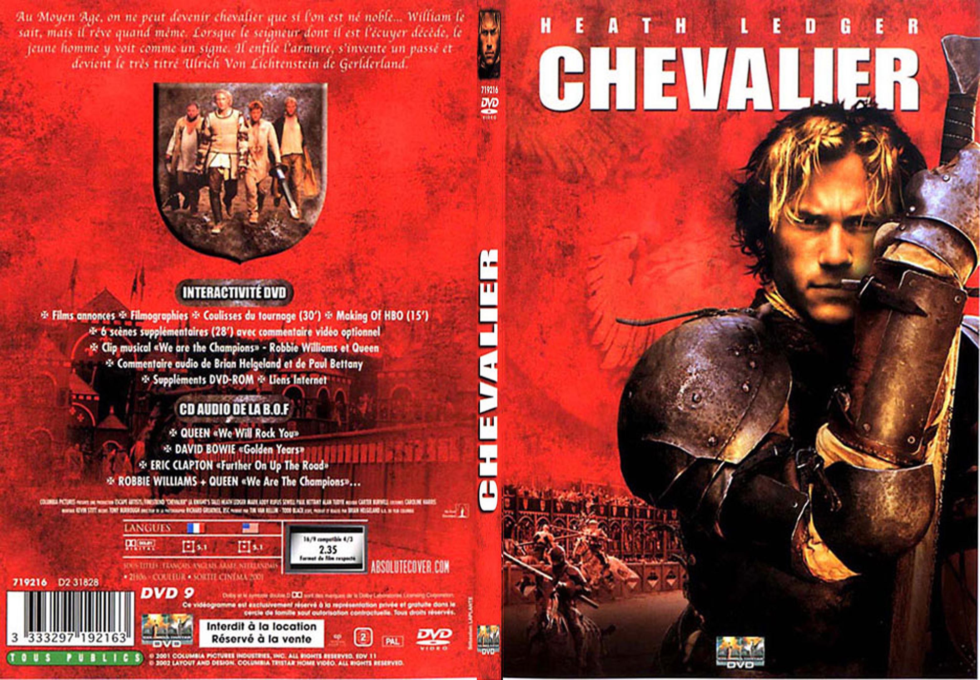 Jaquette DVD Chevalier - SLIM