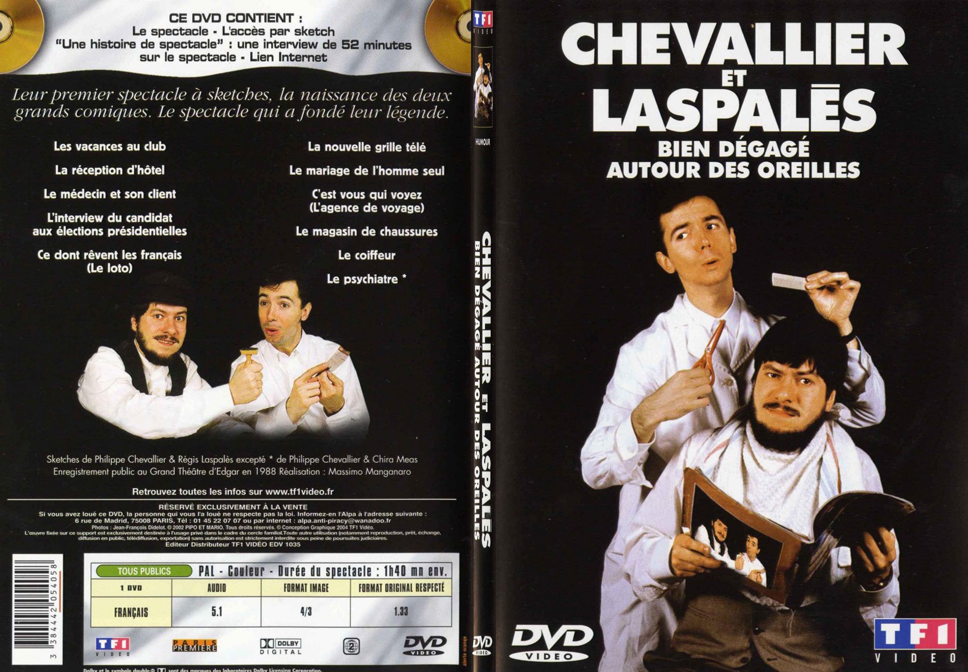 Jaquette DVD Chevalier et Laspales bien degage autour des oreilles - SLIM
