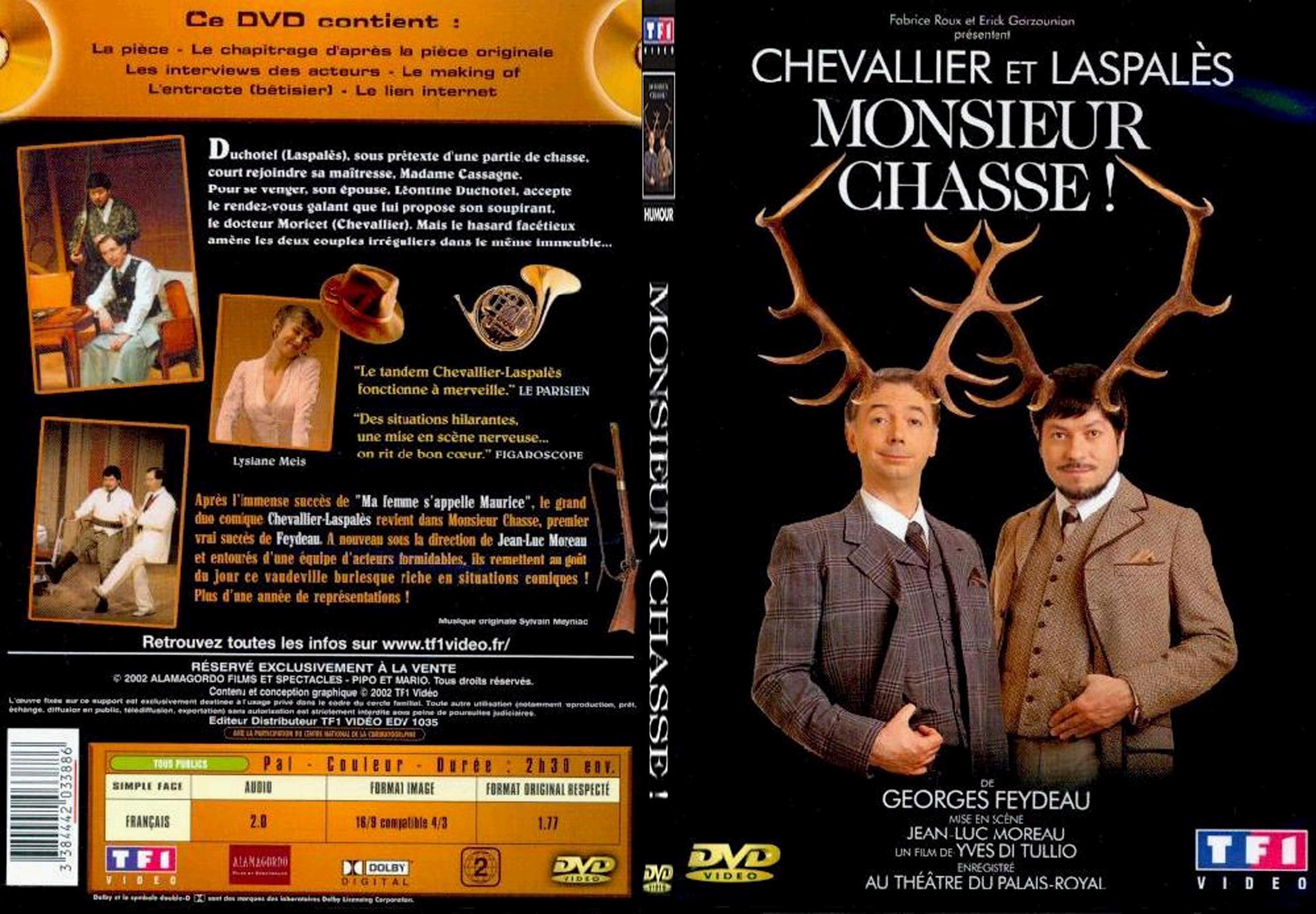 Jaquette DVD Chevalier et Laspales monsieur chasse - SLIM