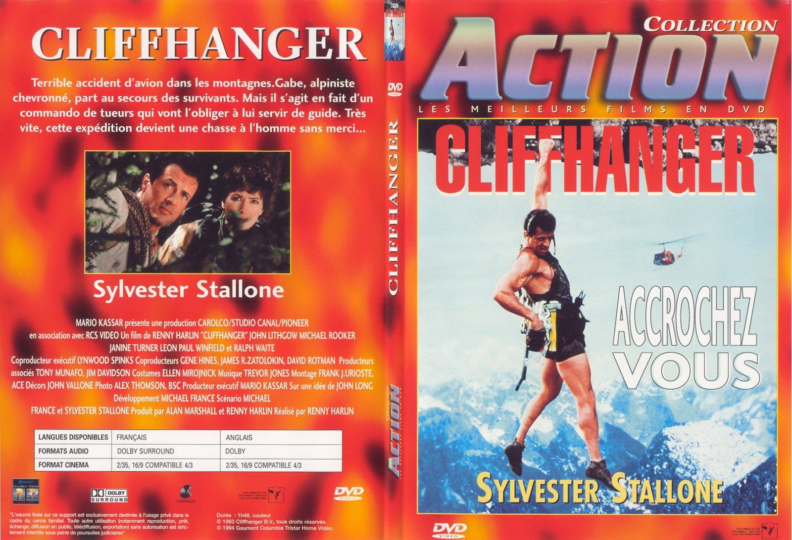 Jaquette DVD Cliffhanger - SLIM