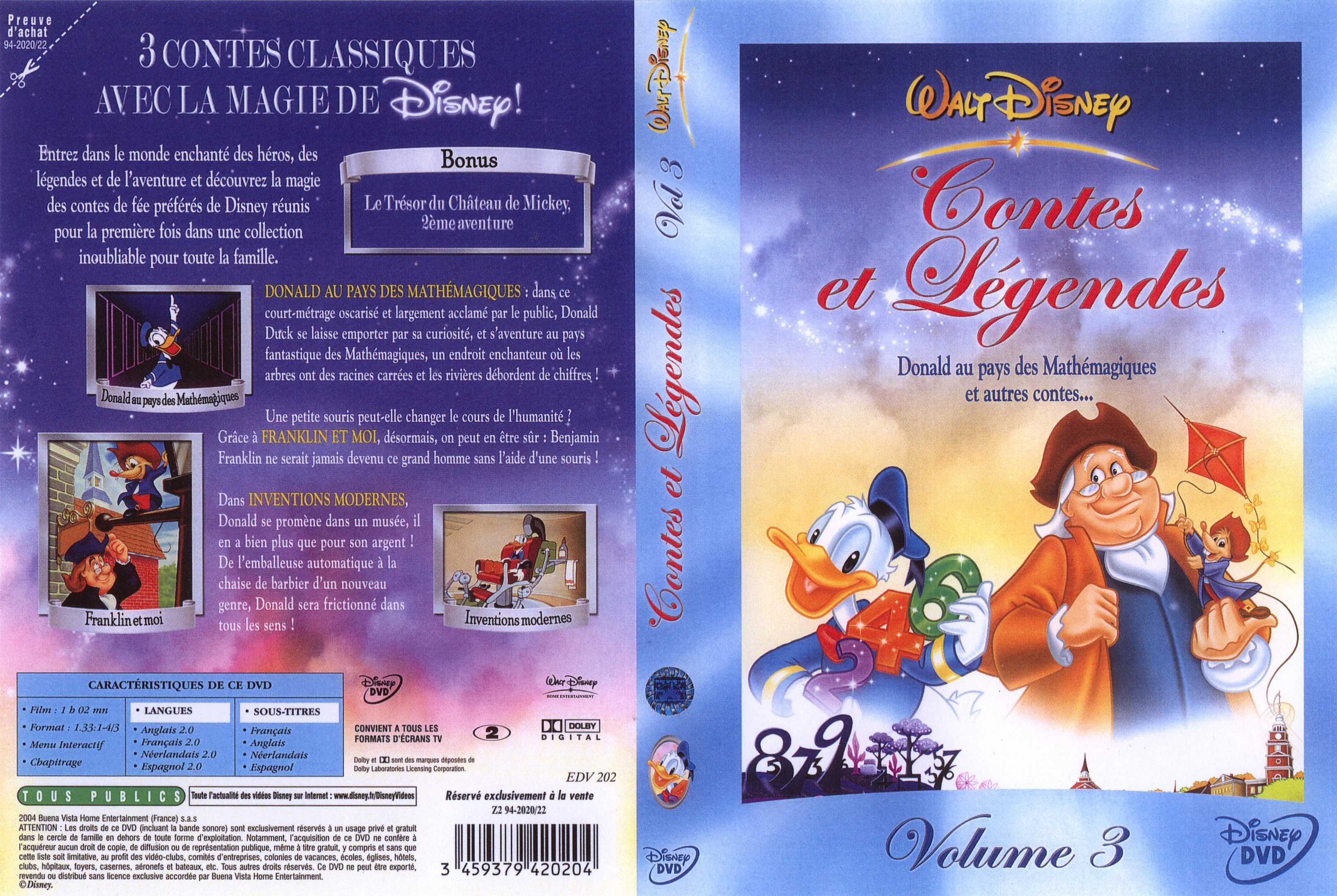 Jaquette DVD Contes et legendes 3 v2