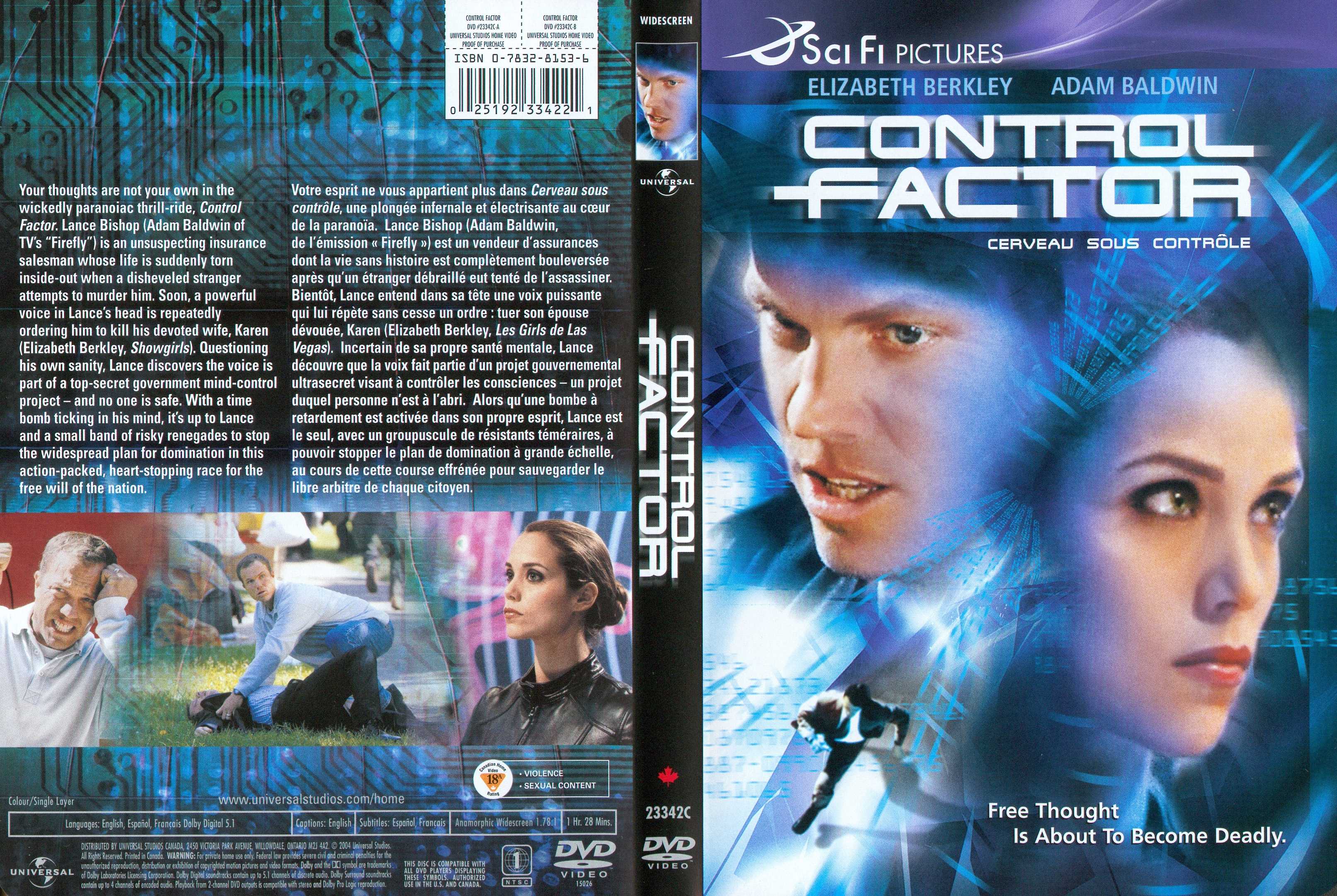 Jaquette DVD Control factor Zone 1