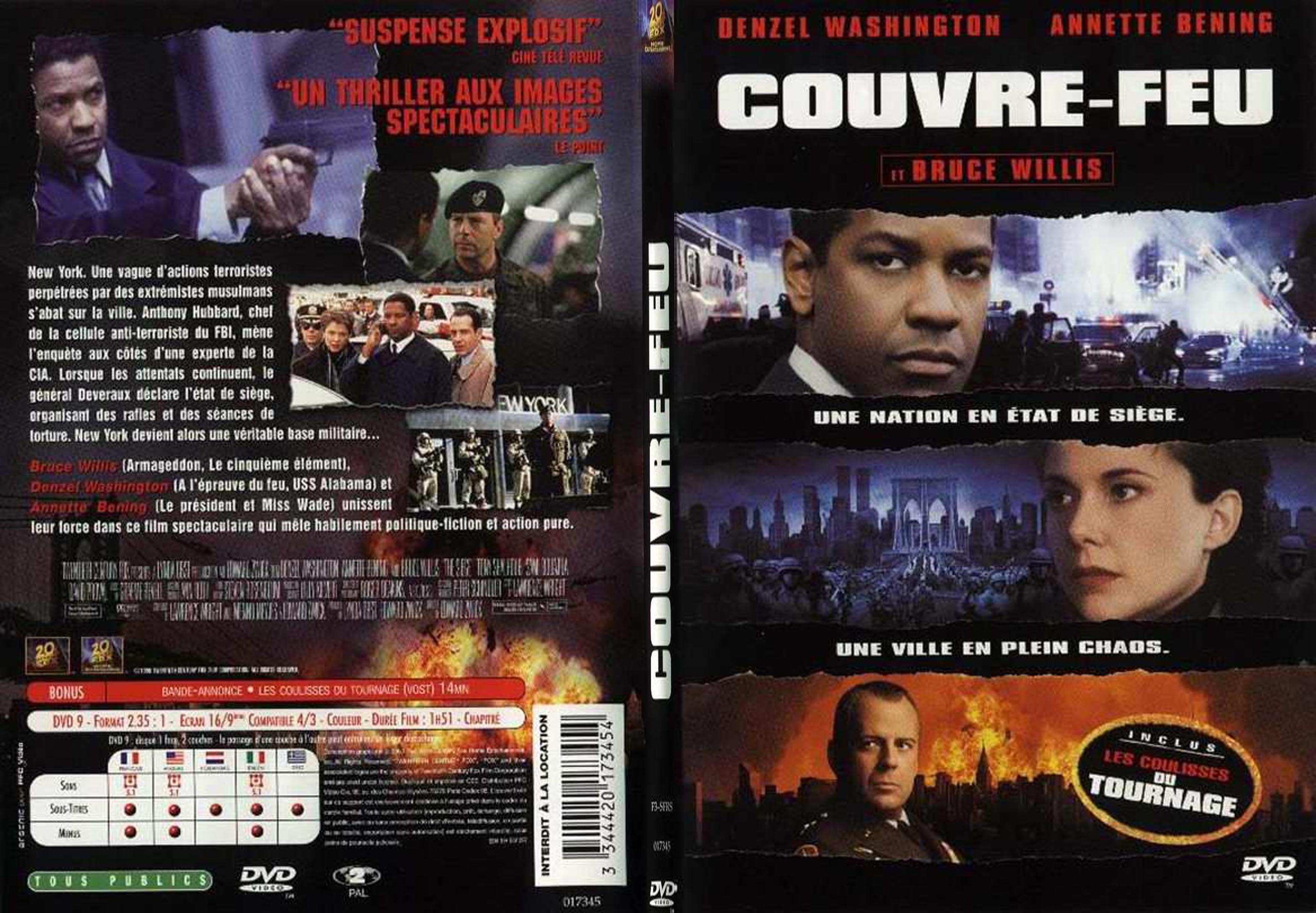 Jaquette DVD Couvre feu - SLIM