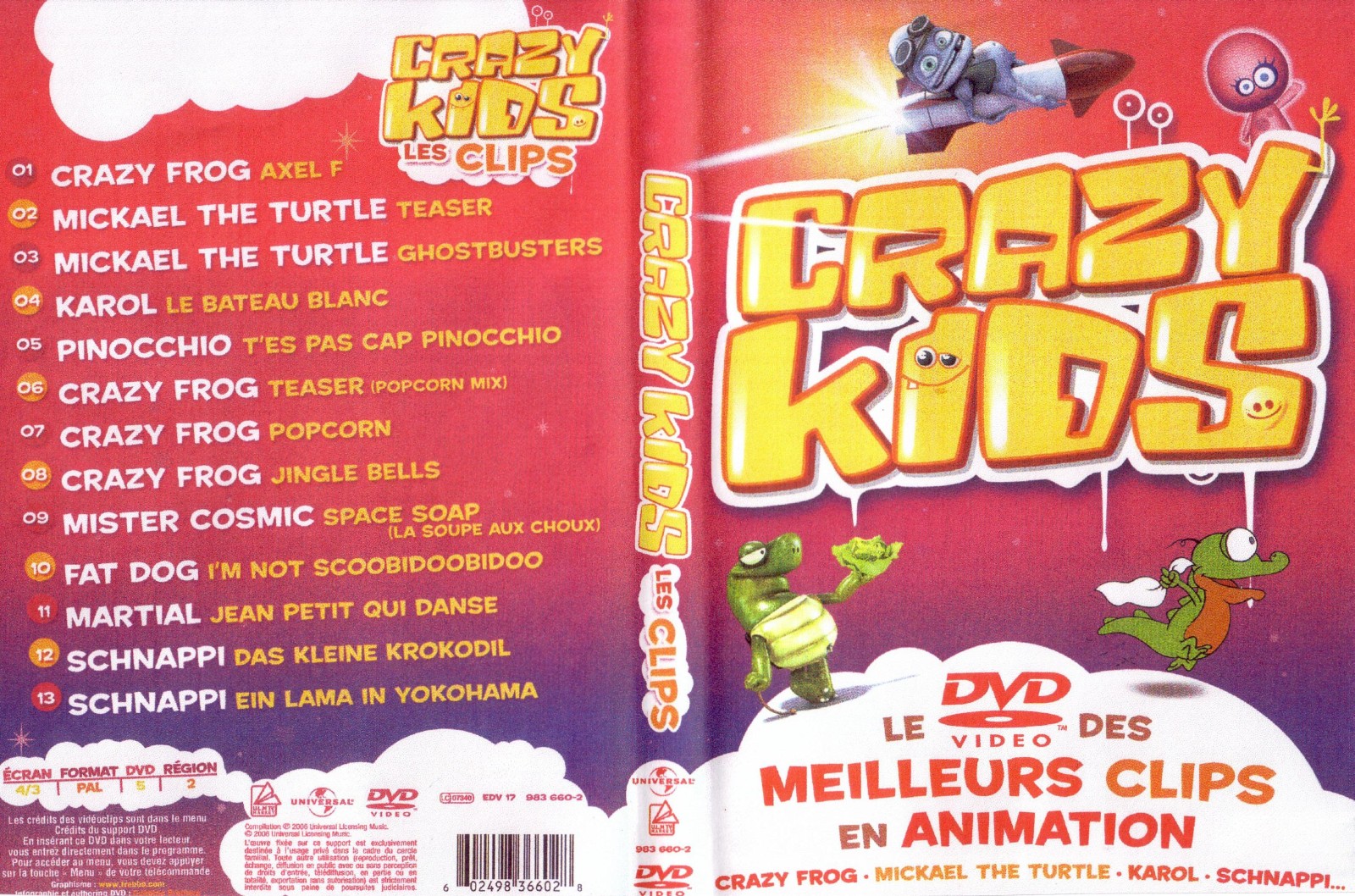 Jaquette DVD Crazy kids les clips