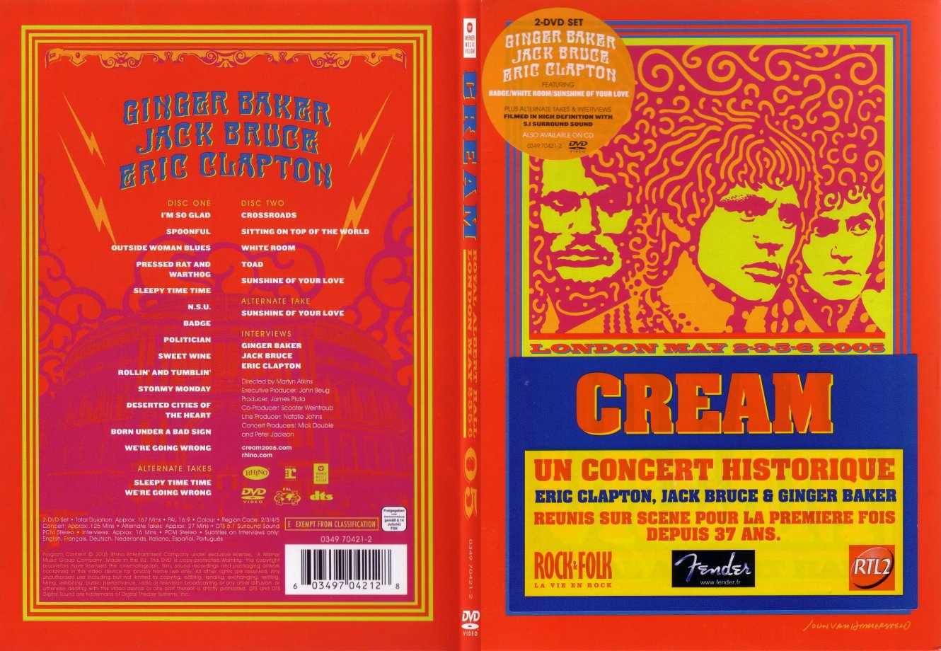 Jaquette DVD Cream - SLIM