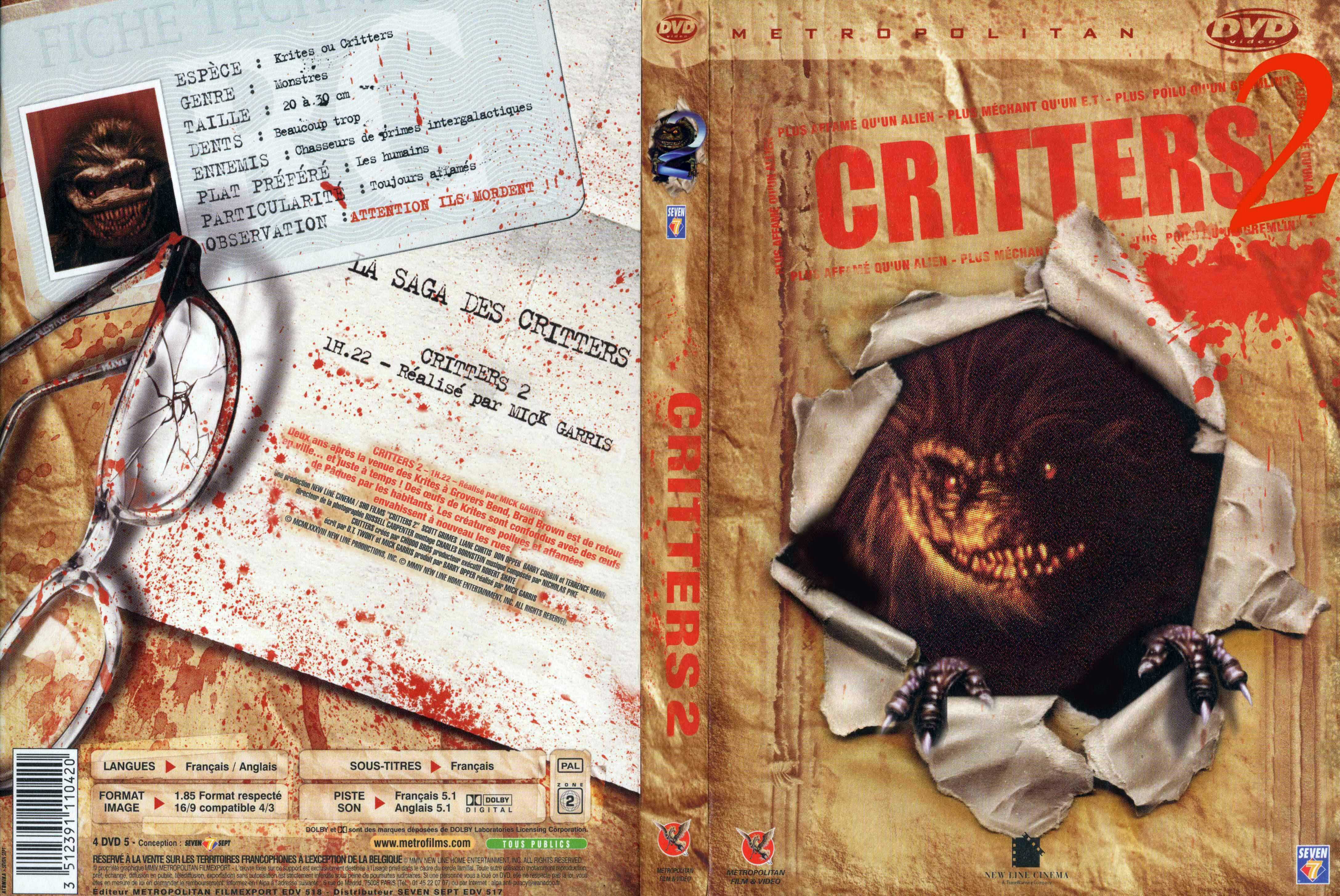 Jaquette DVD Critters 2