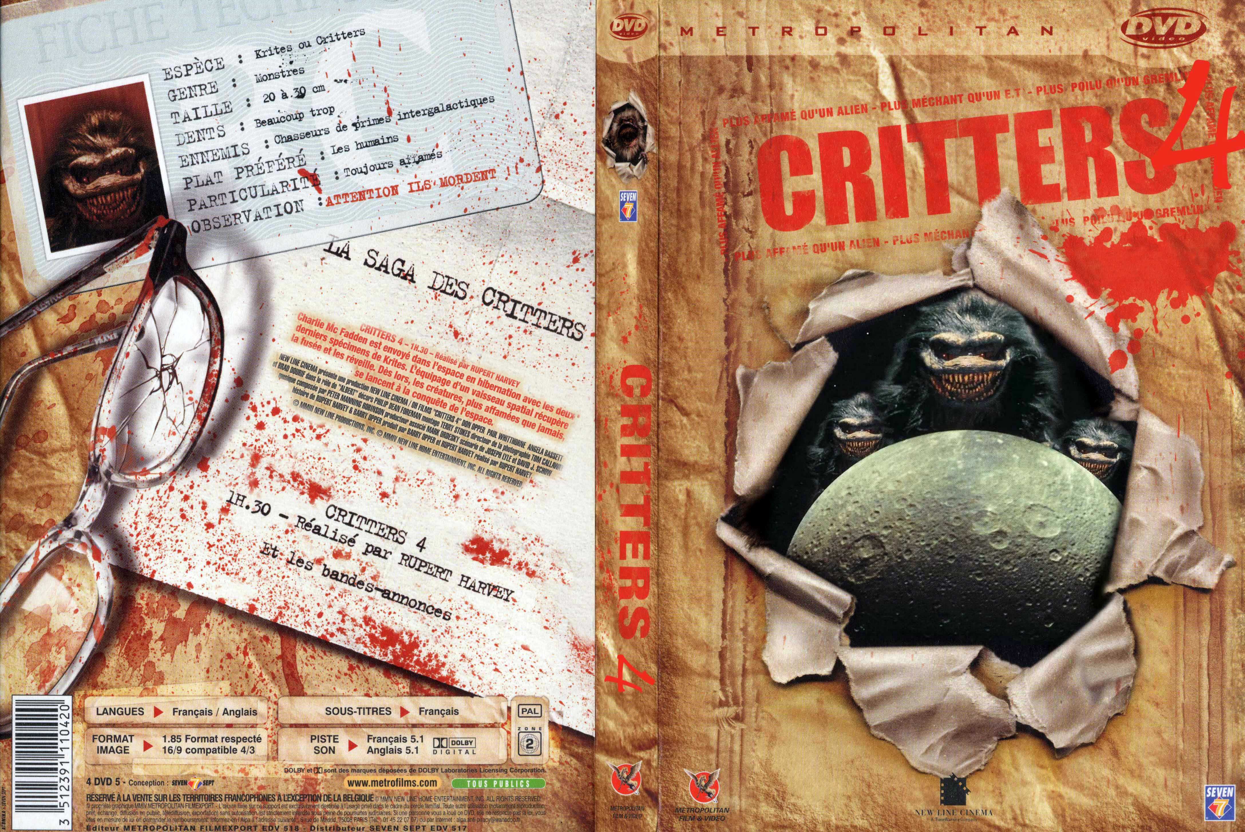 Jaquette DVD Critters 4