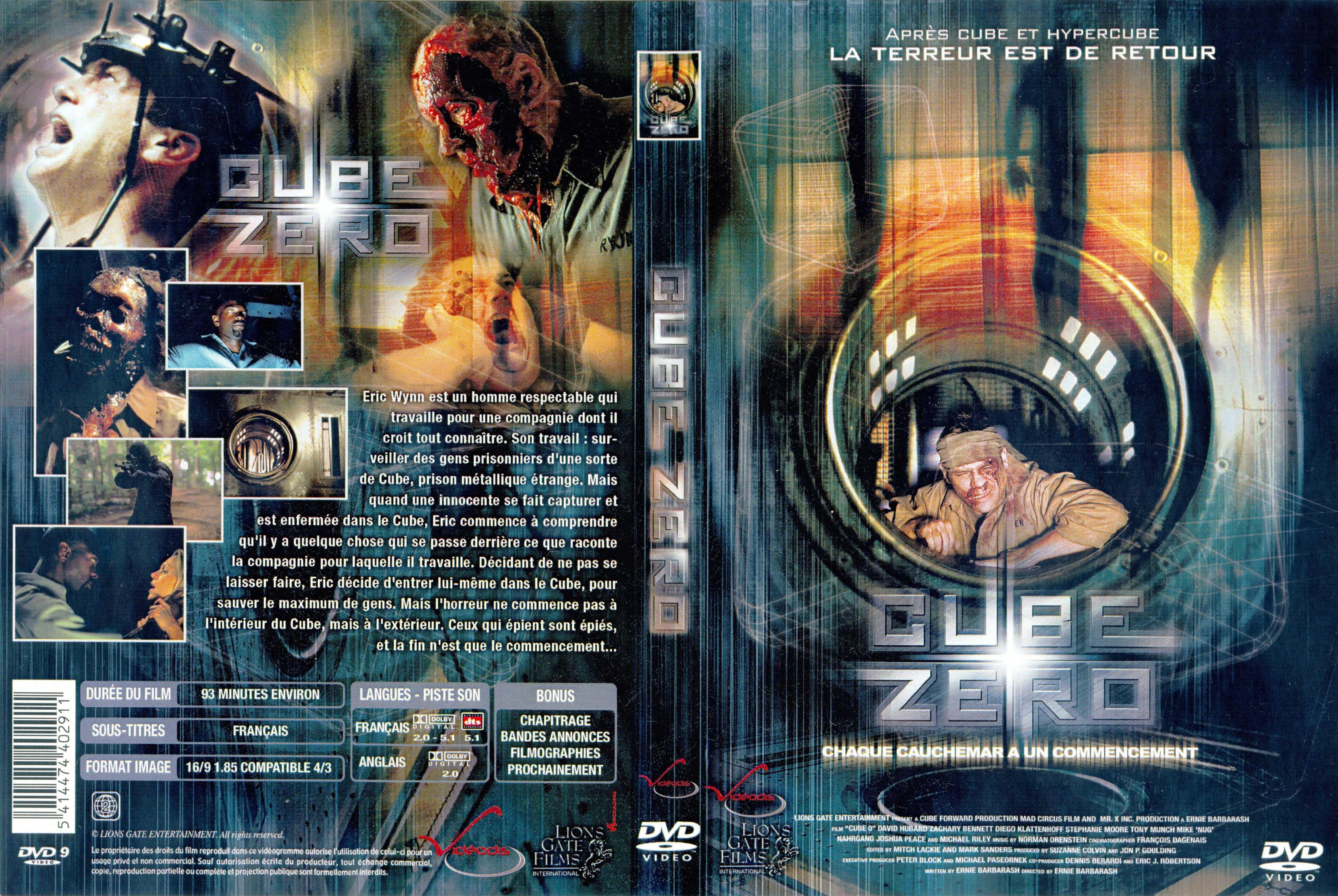 Jaquette DVD Cube Zero v2