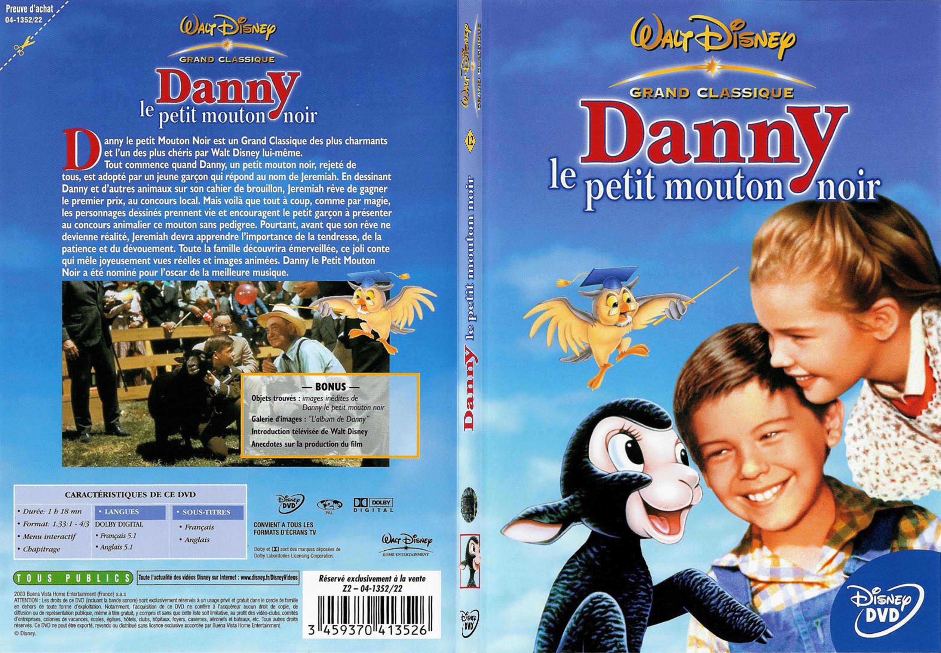 Jaquette DVD Danny le petit mouton noir - SLIM