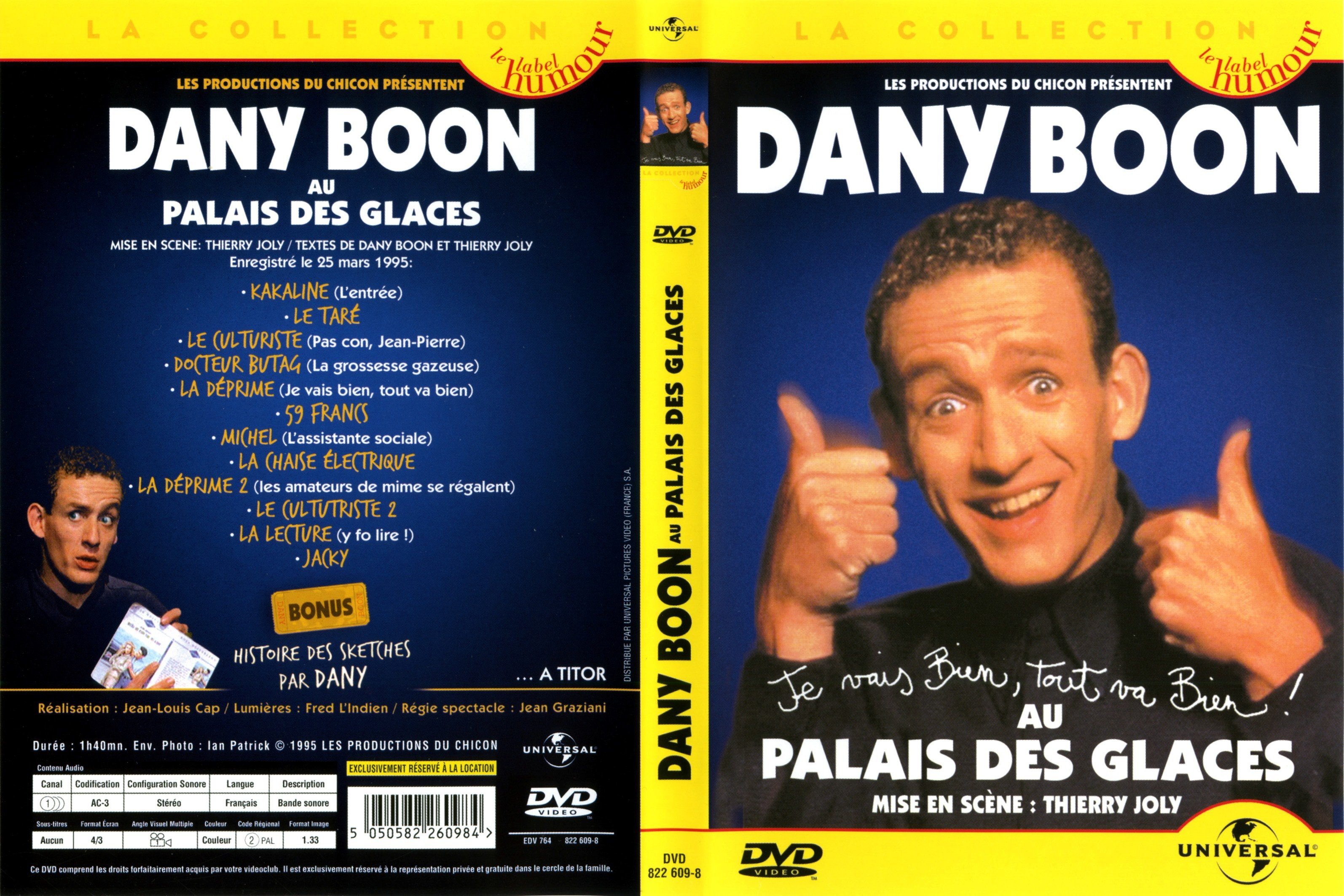 Jaquette DVD Dany Boon Au palais des glaces
