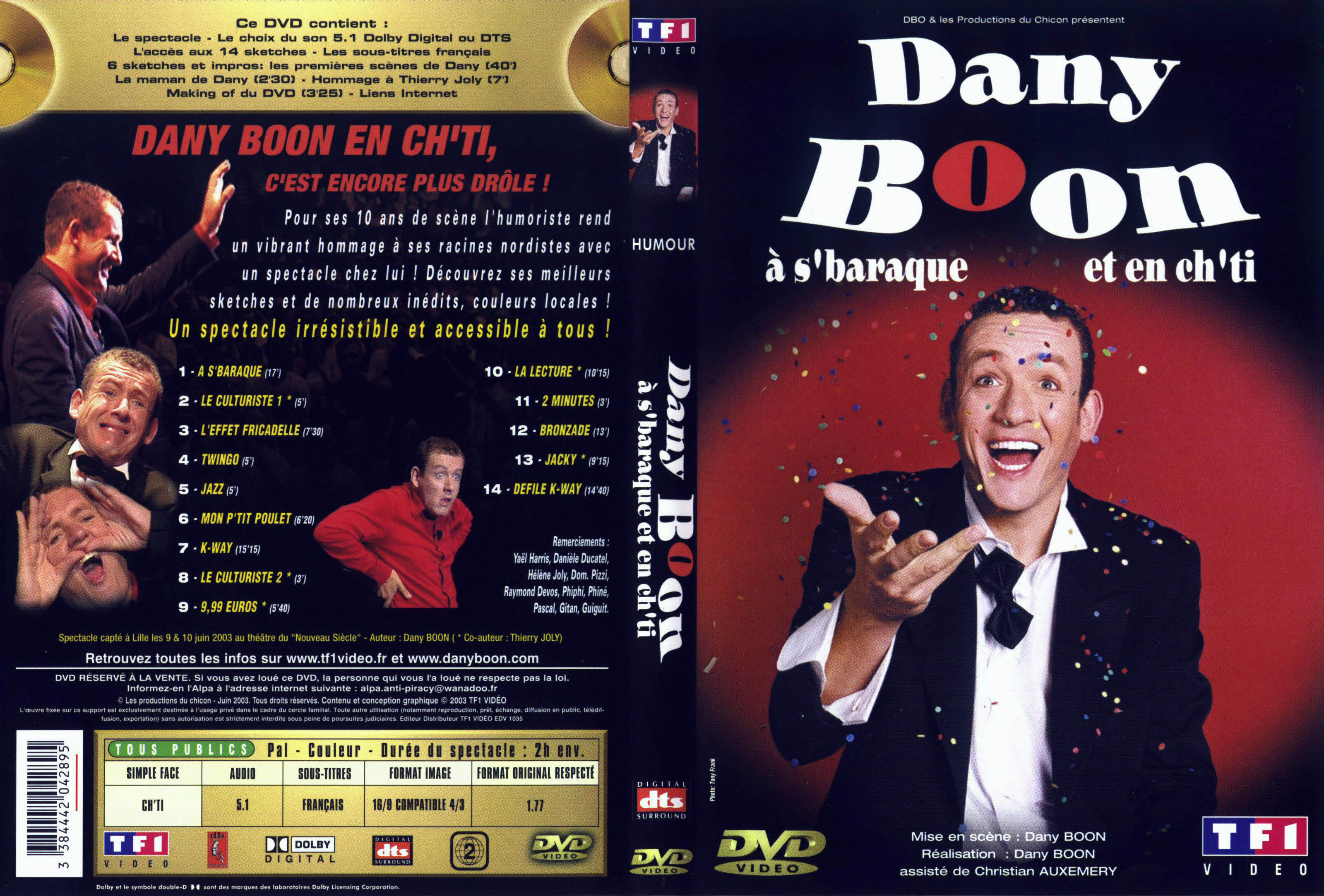 Jaquette DVD Dany Boon  s