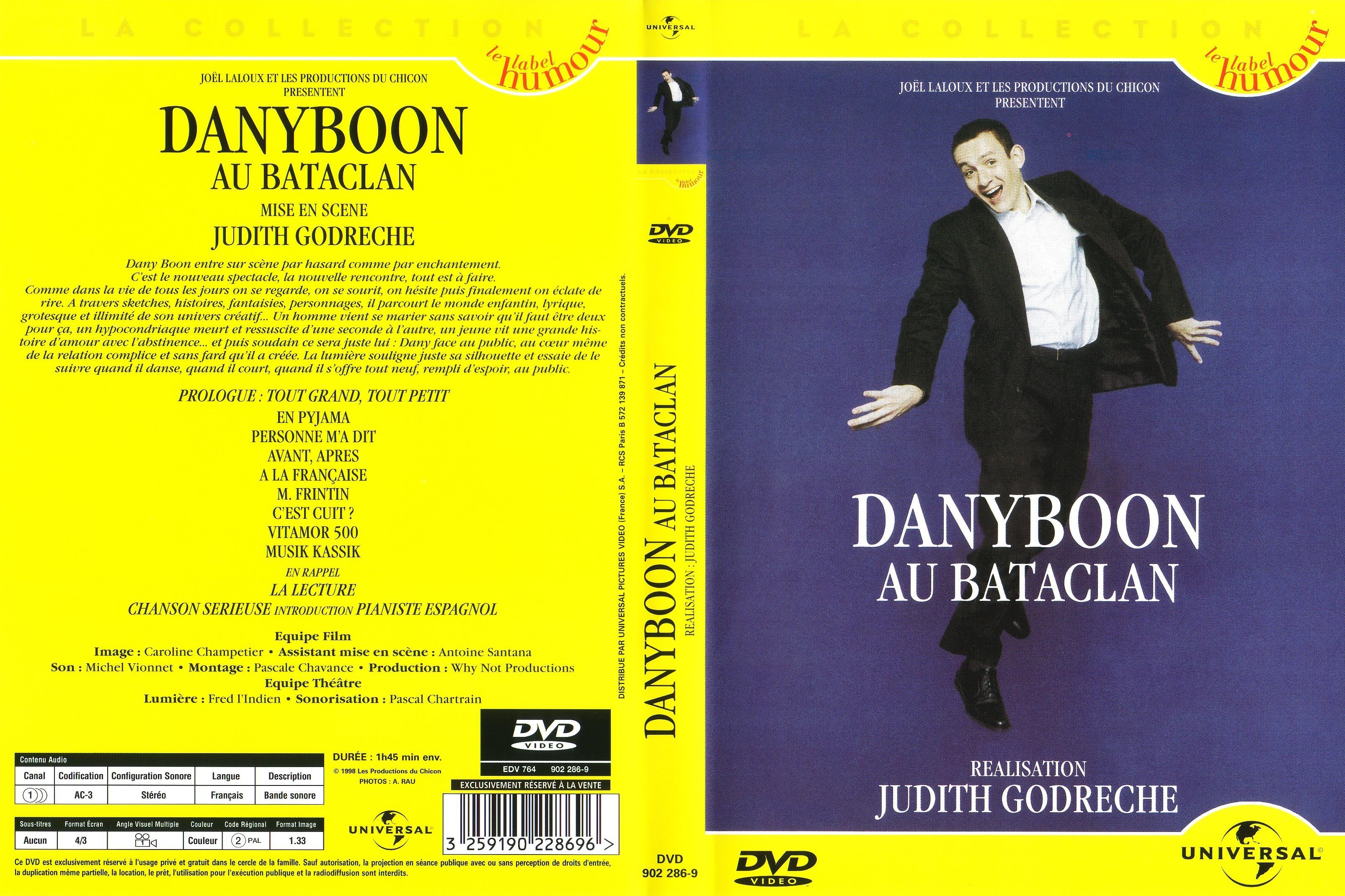 Jaquette DVD Dany Boon au bataclan