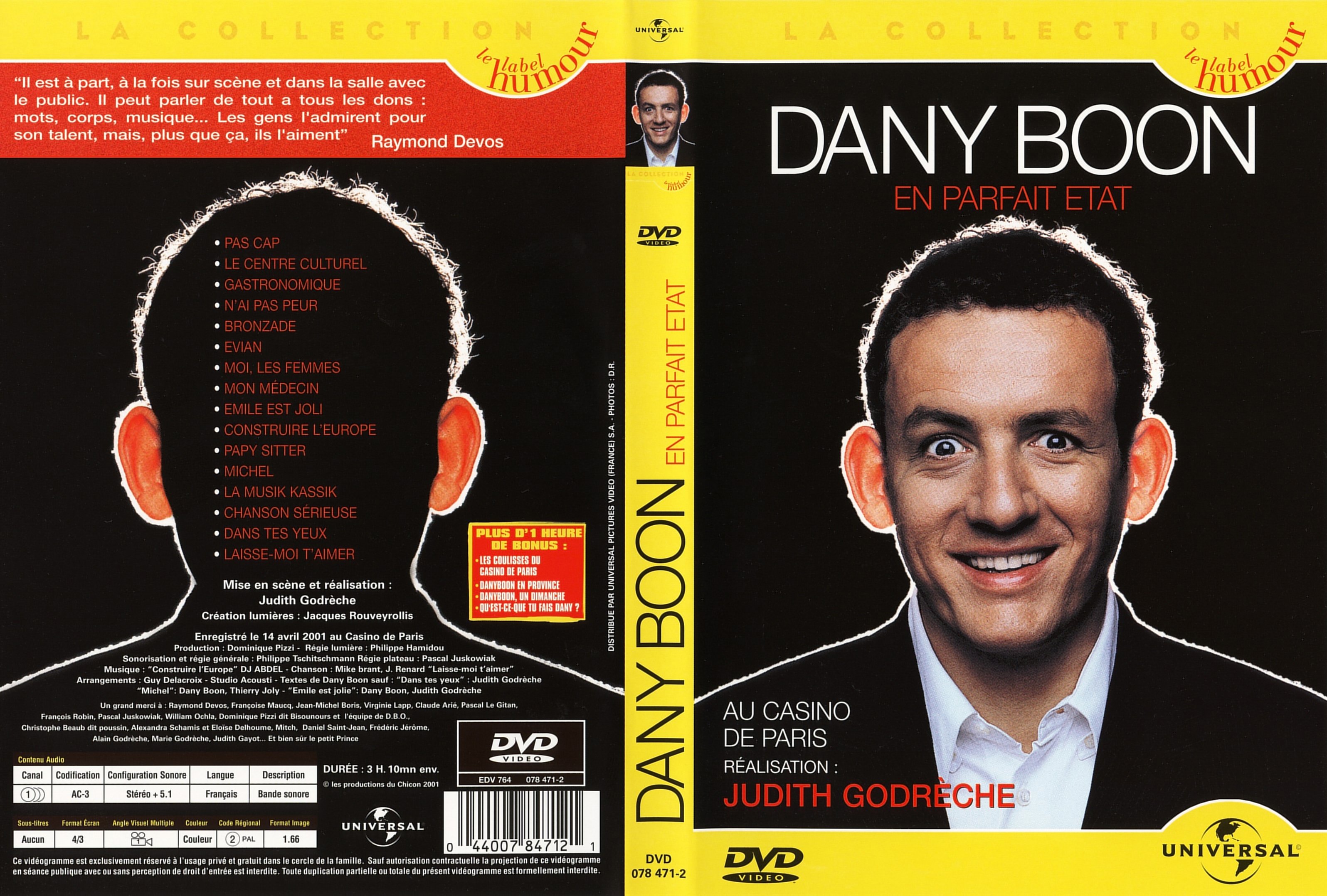 Jaquette DVD Dany Boon en parfait tat