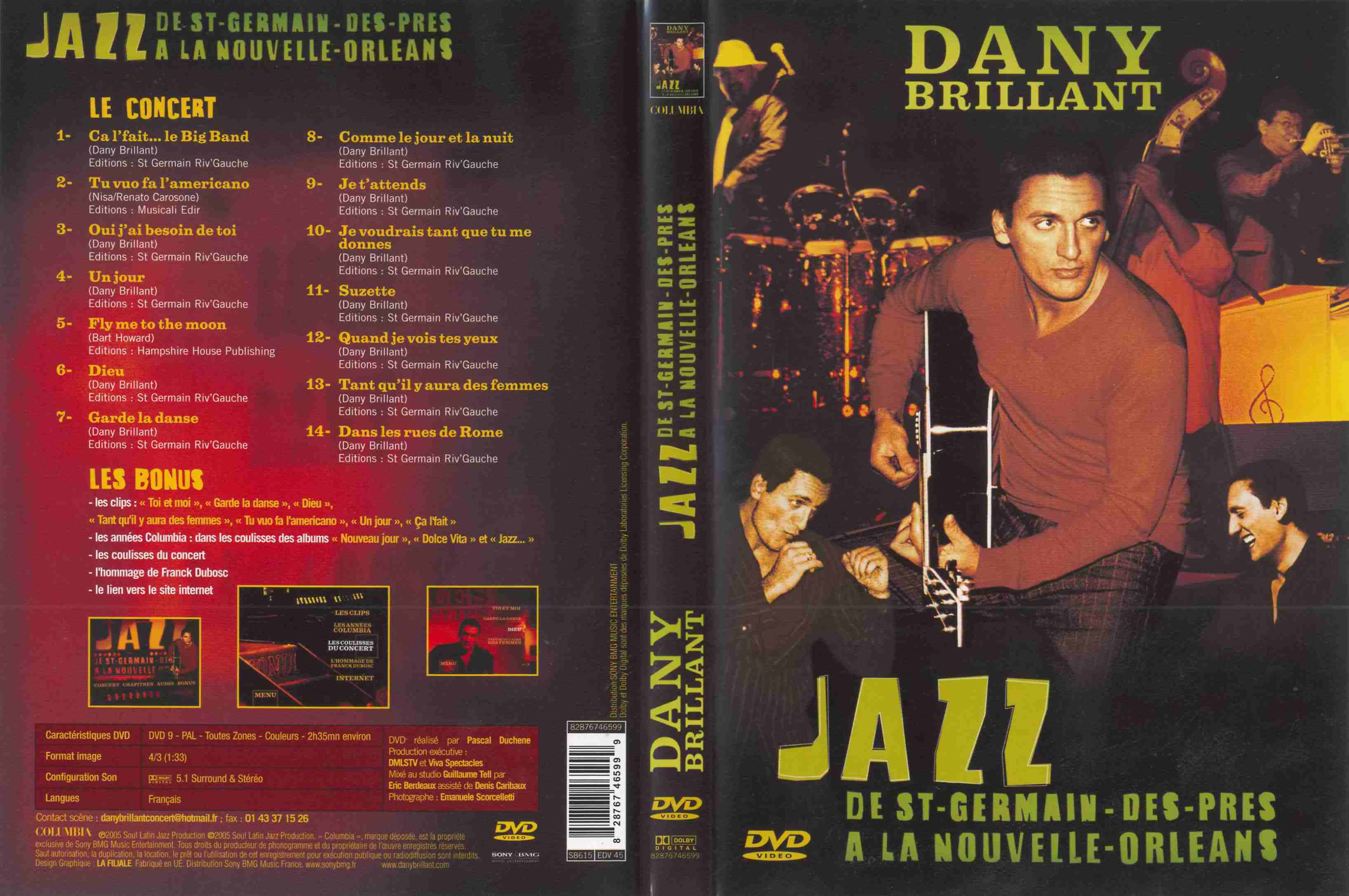 Jaquette DVD Dany Brillant Jazz Concert