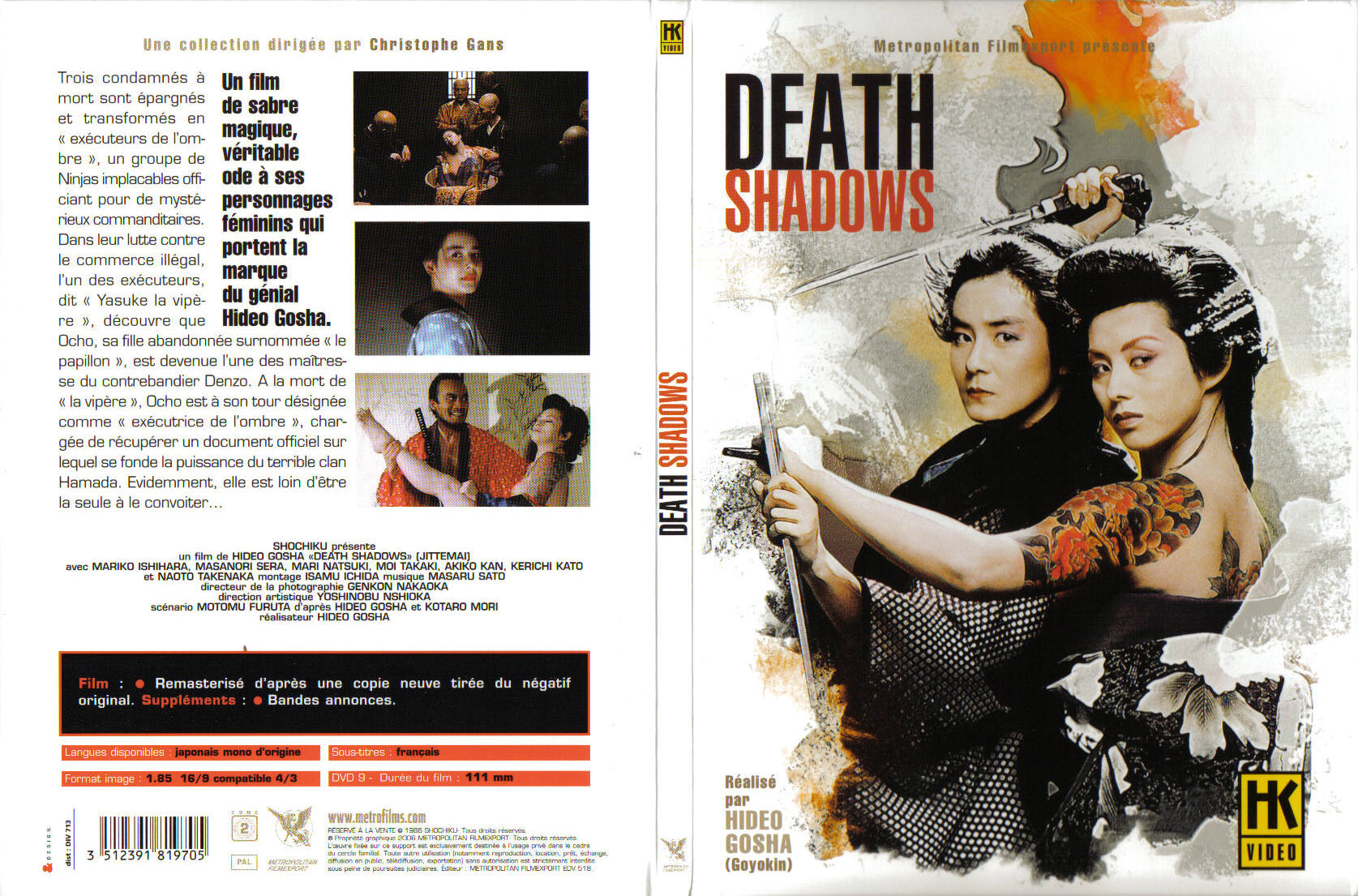 Jaquette DVD Death shadows
