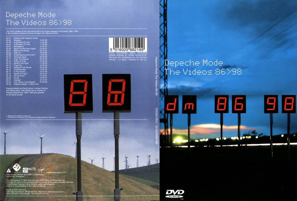 Jaquette DVD Depeche Mode The videos 86-98