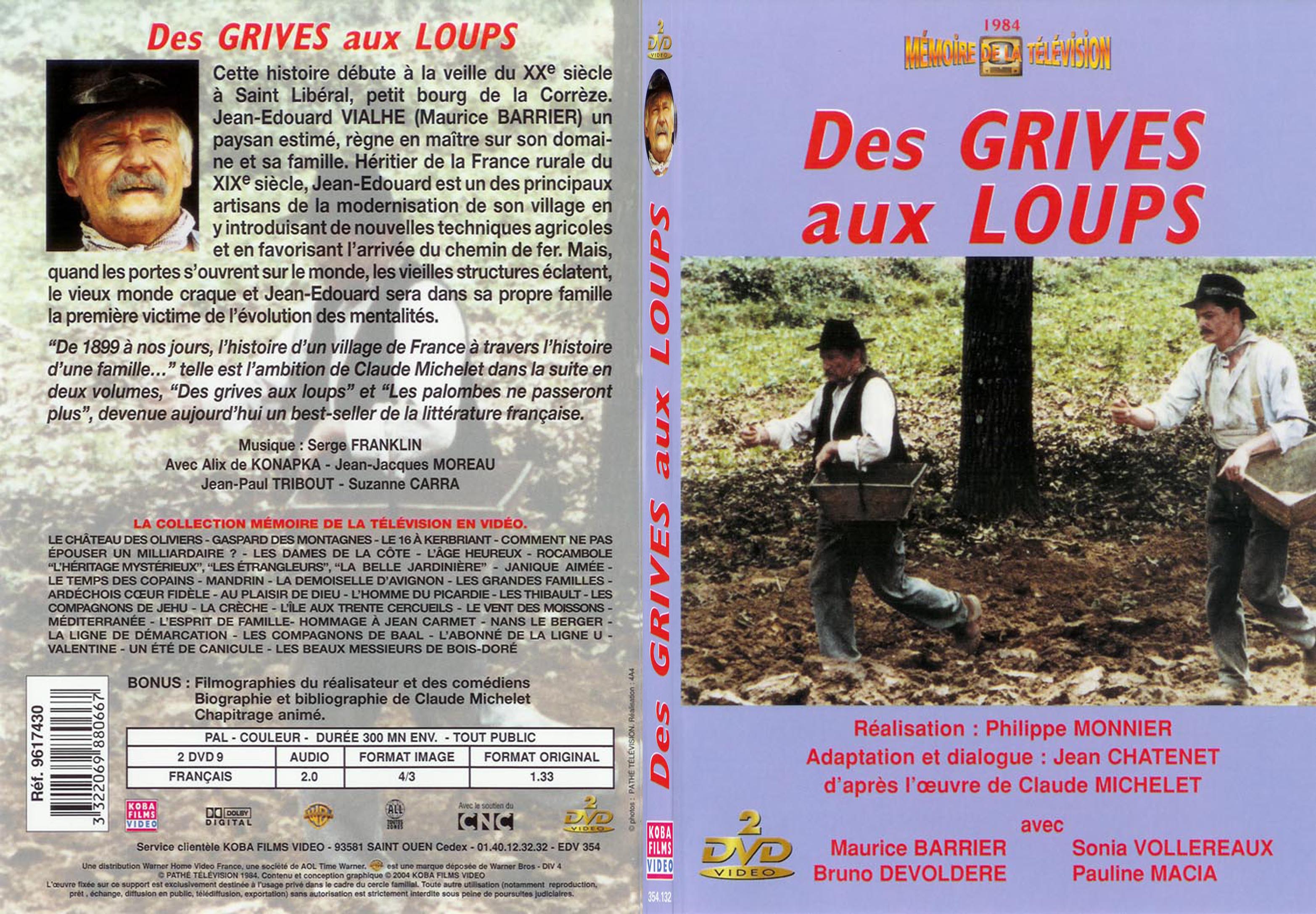 Jaquette DVD Des grives aux loups - SLIM