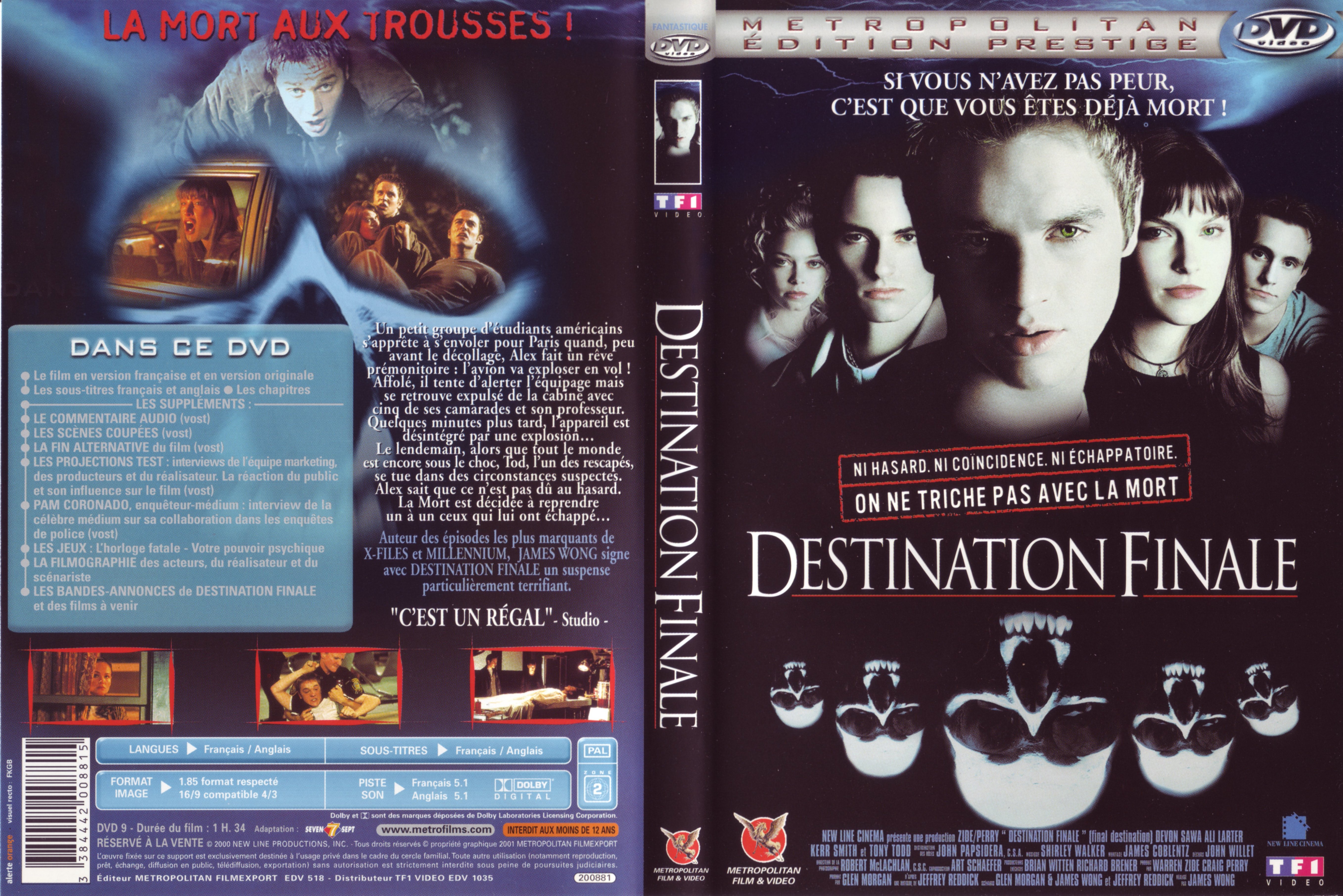 Jaquette DVD Destination finale