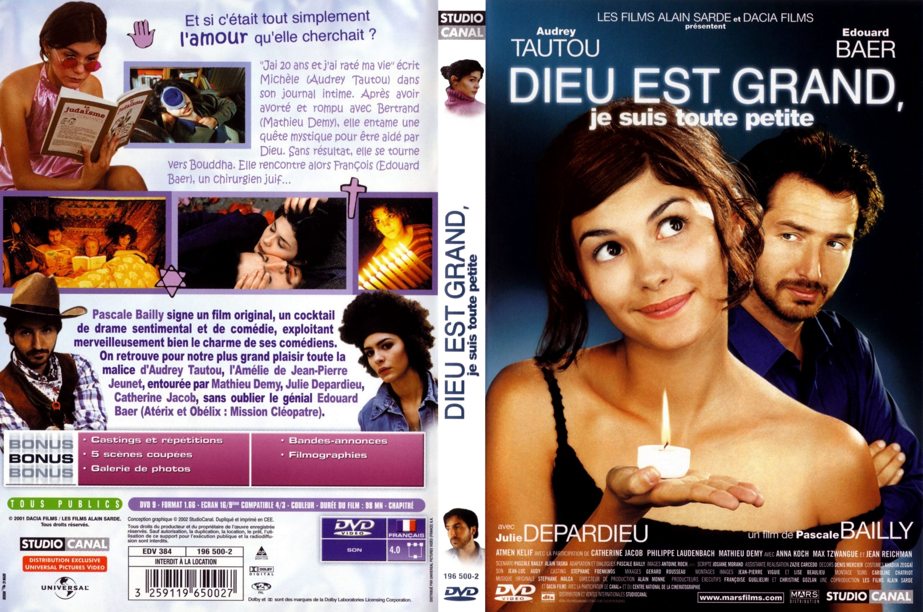 Jaquette DVD Dieu est grand je suis toute petite