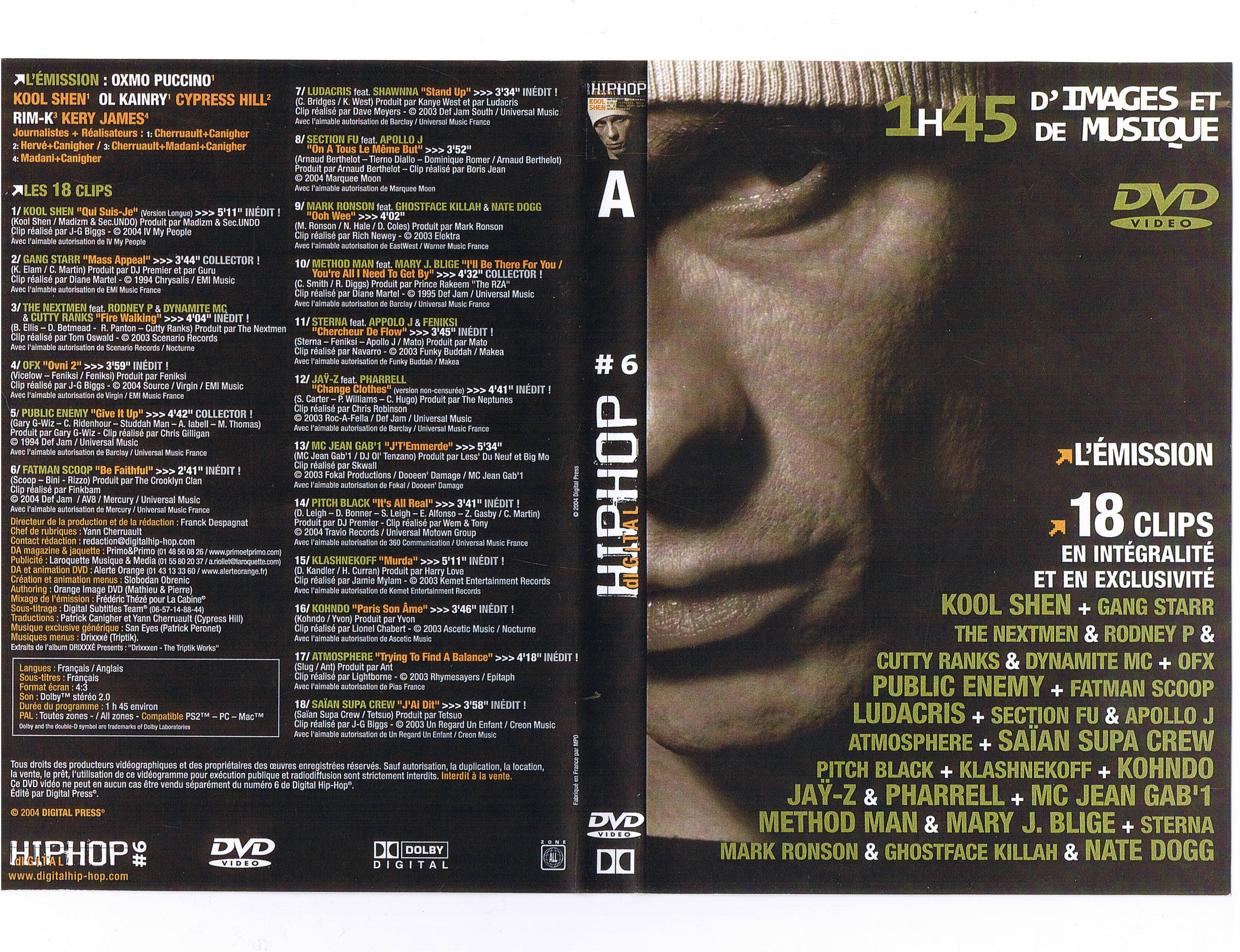 Jaquette DVD Digital hip hop vol 06