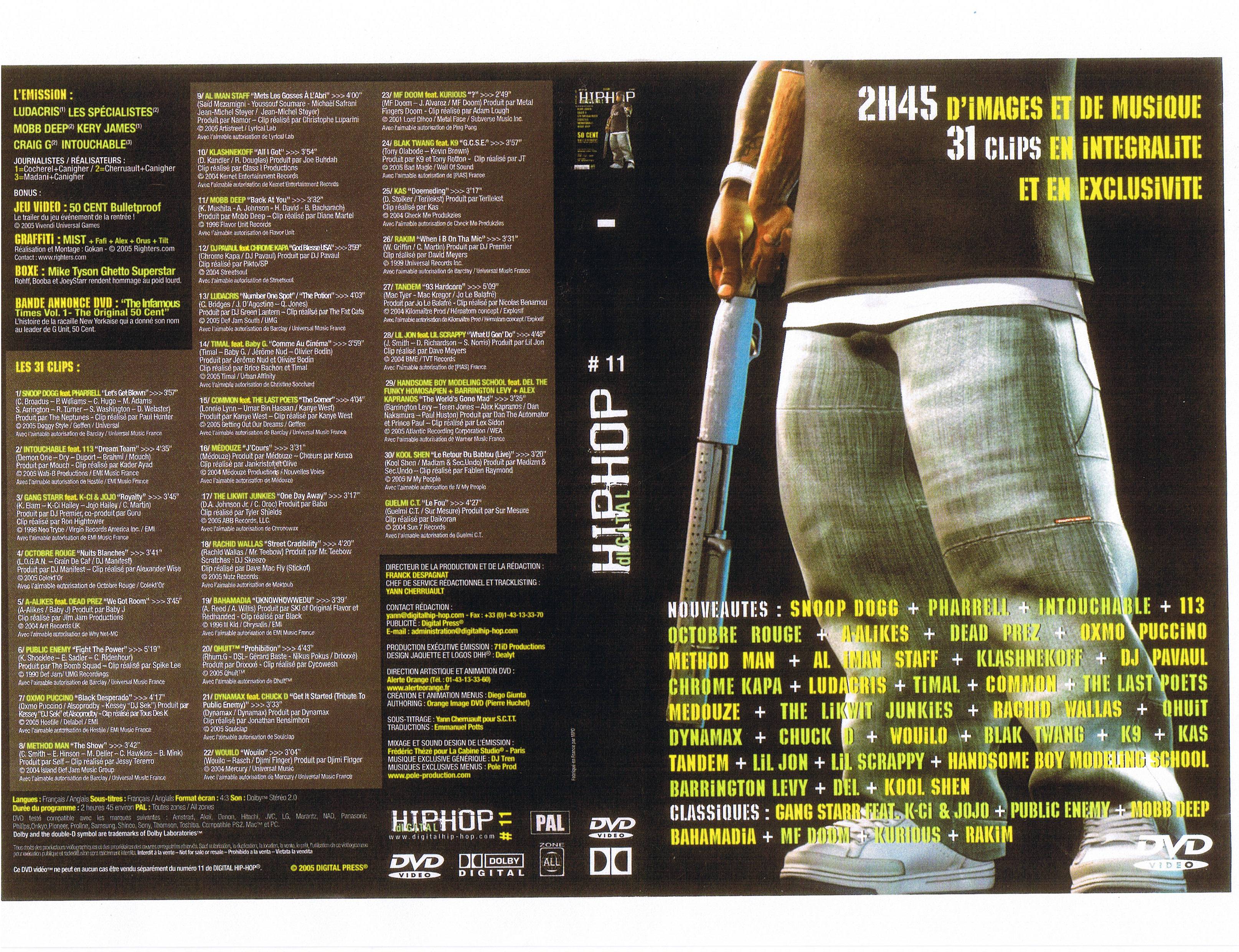 Jaquette DVD Digital hip hop vol 11