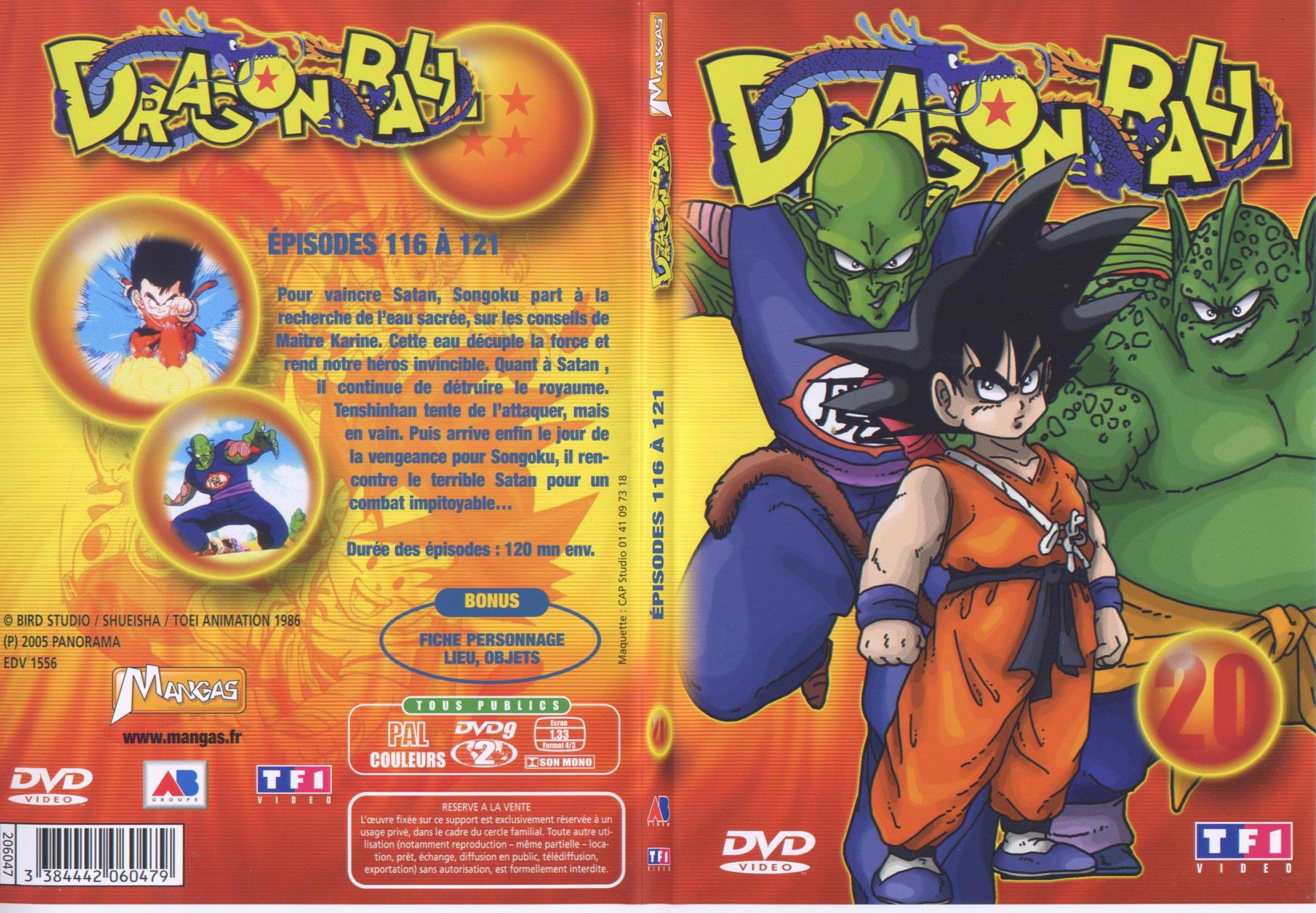 Jaquette DVD Dragon ball vol 20 - SLIM