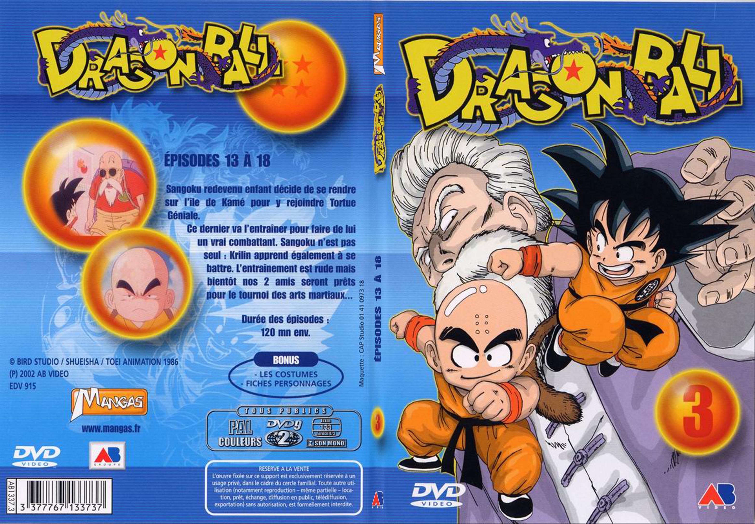 Jaquette DVD Dragon ball vol 3 - SLIM