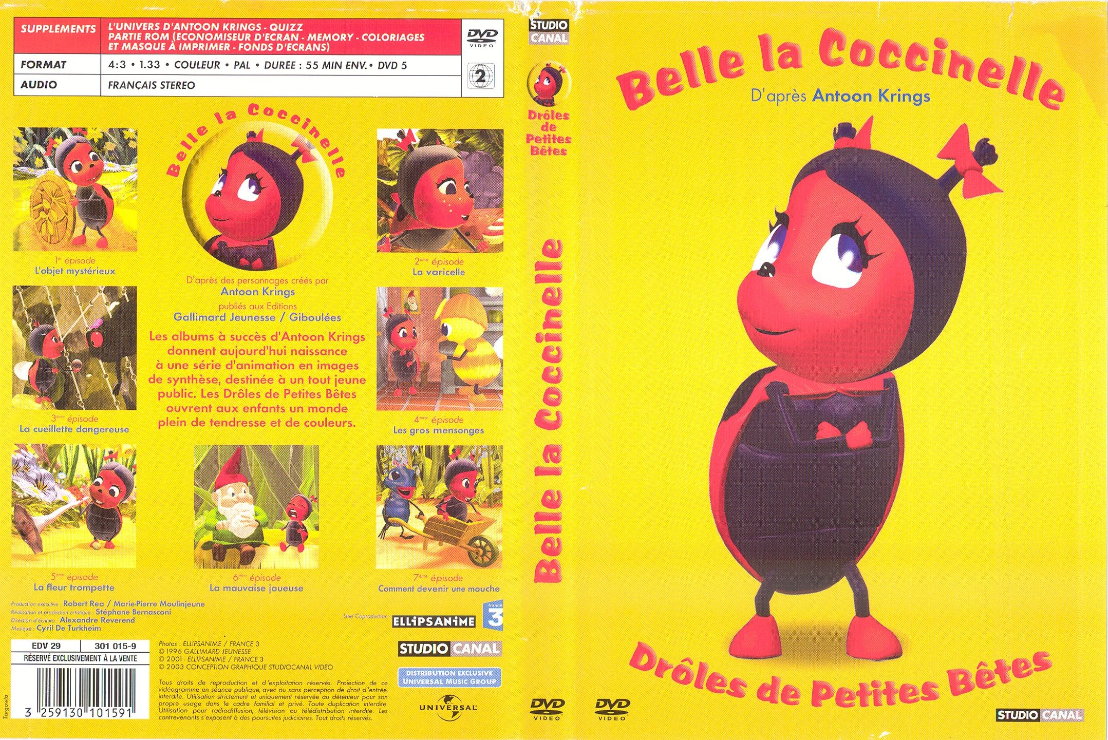 Jaquette DVD Drles de petites btes - Belle La Coccinelle