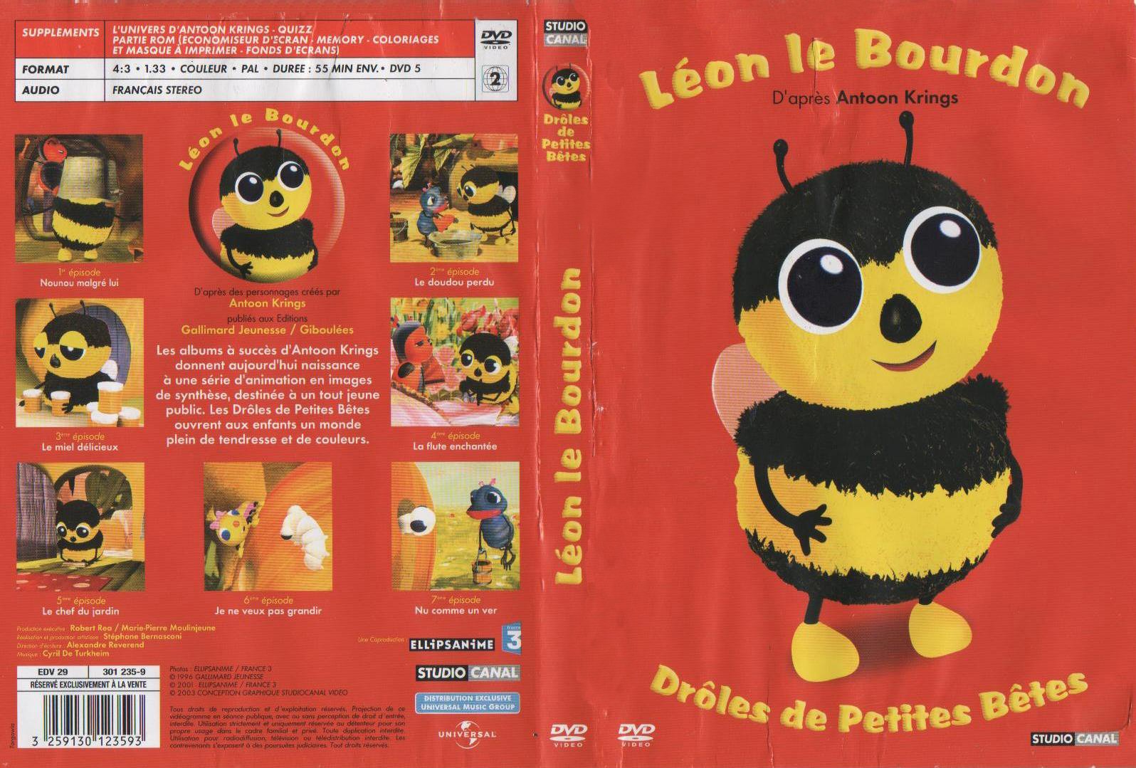 Jaquette DVD Droles de petites betes -  Lon le bourdon