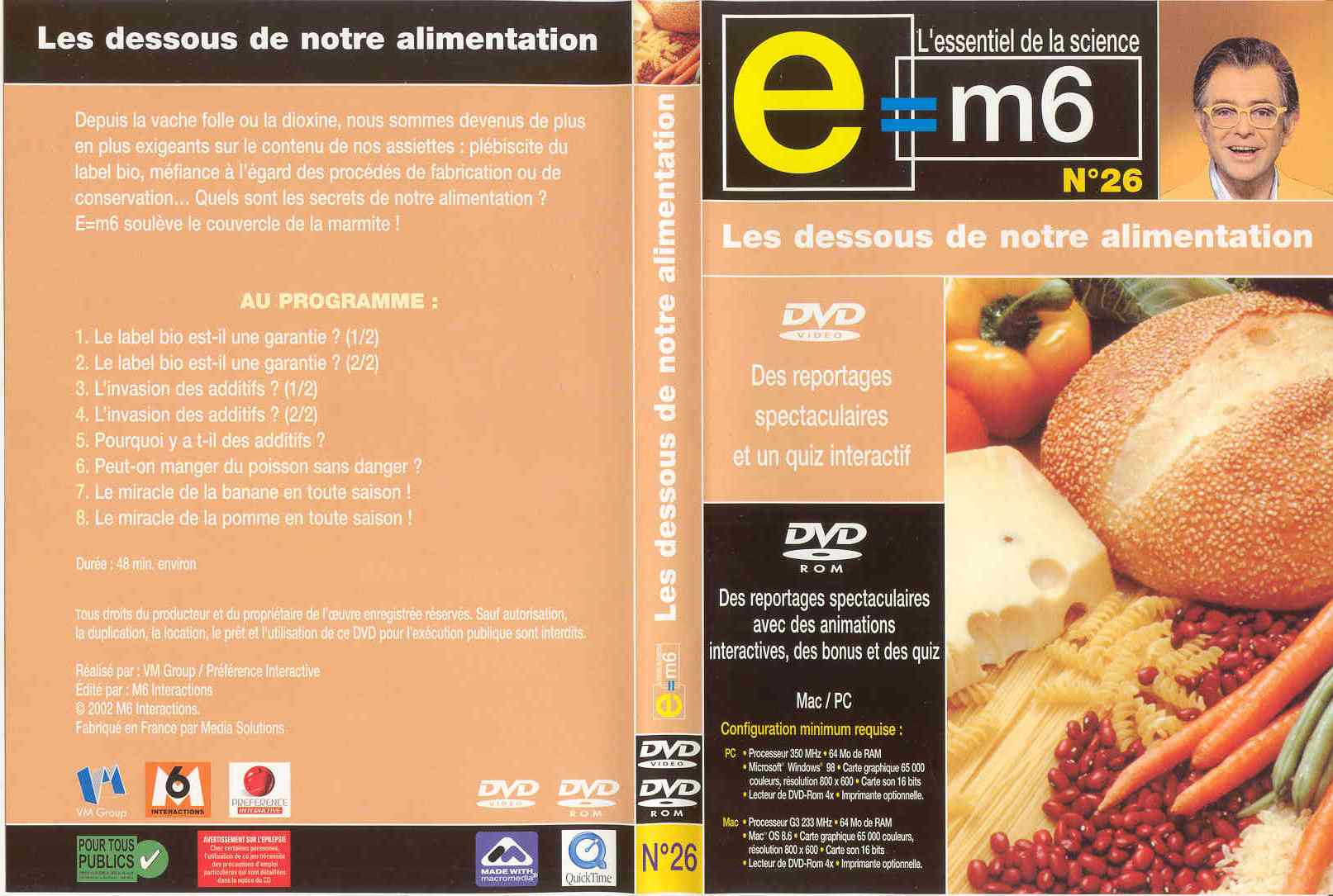 Jaquette DVD E=M6 - Les dessous de notre alimentation