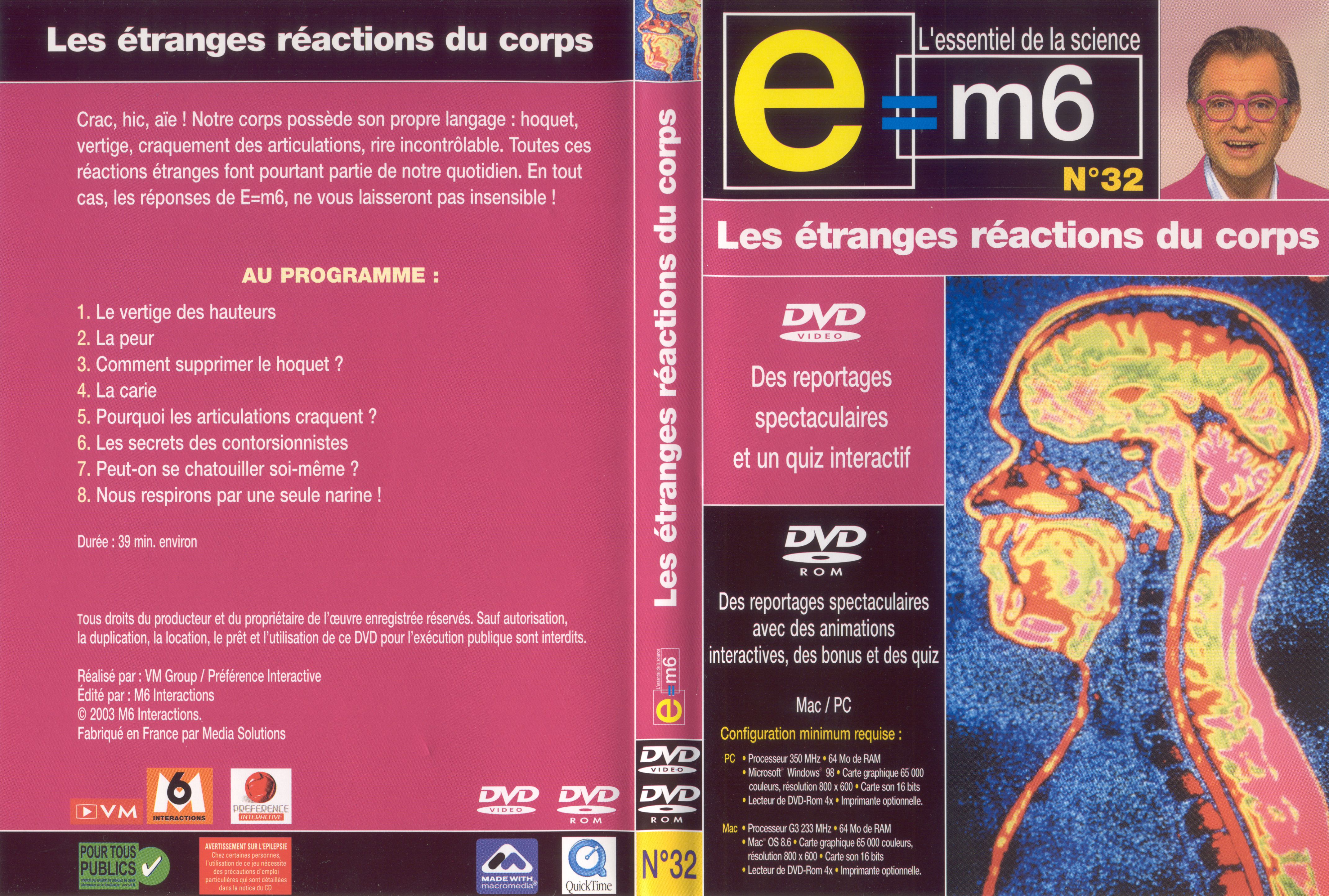Jaquette DVD E=M6 - les tranges ractions du corps