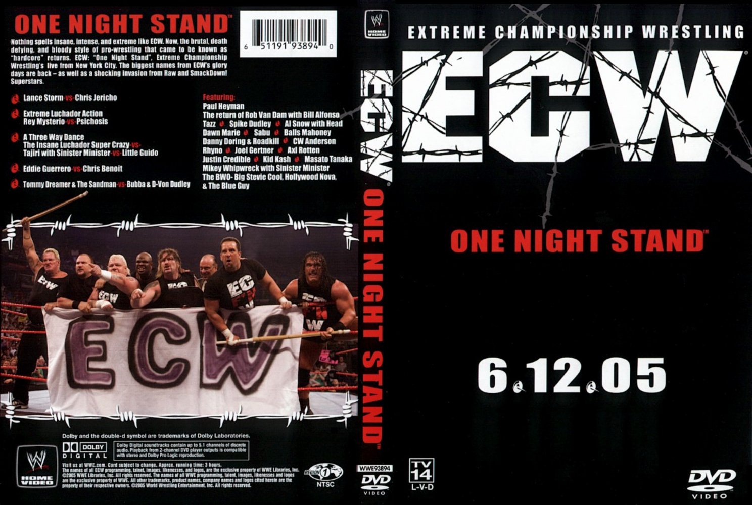 Jaquette DVD ECW One ight stand 2005