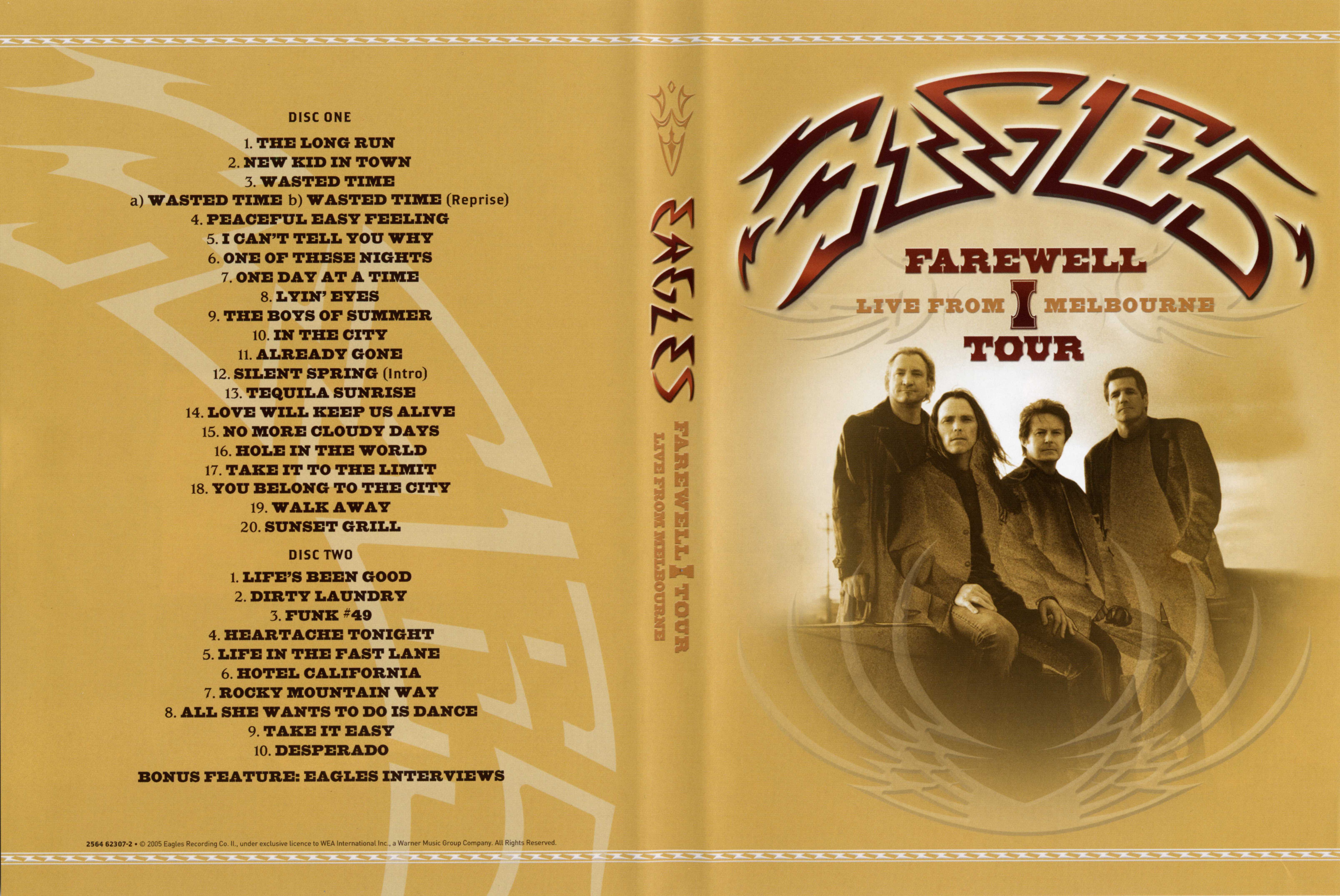 Jaquette DVD Eagles farewell tour