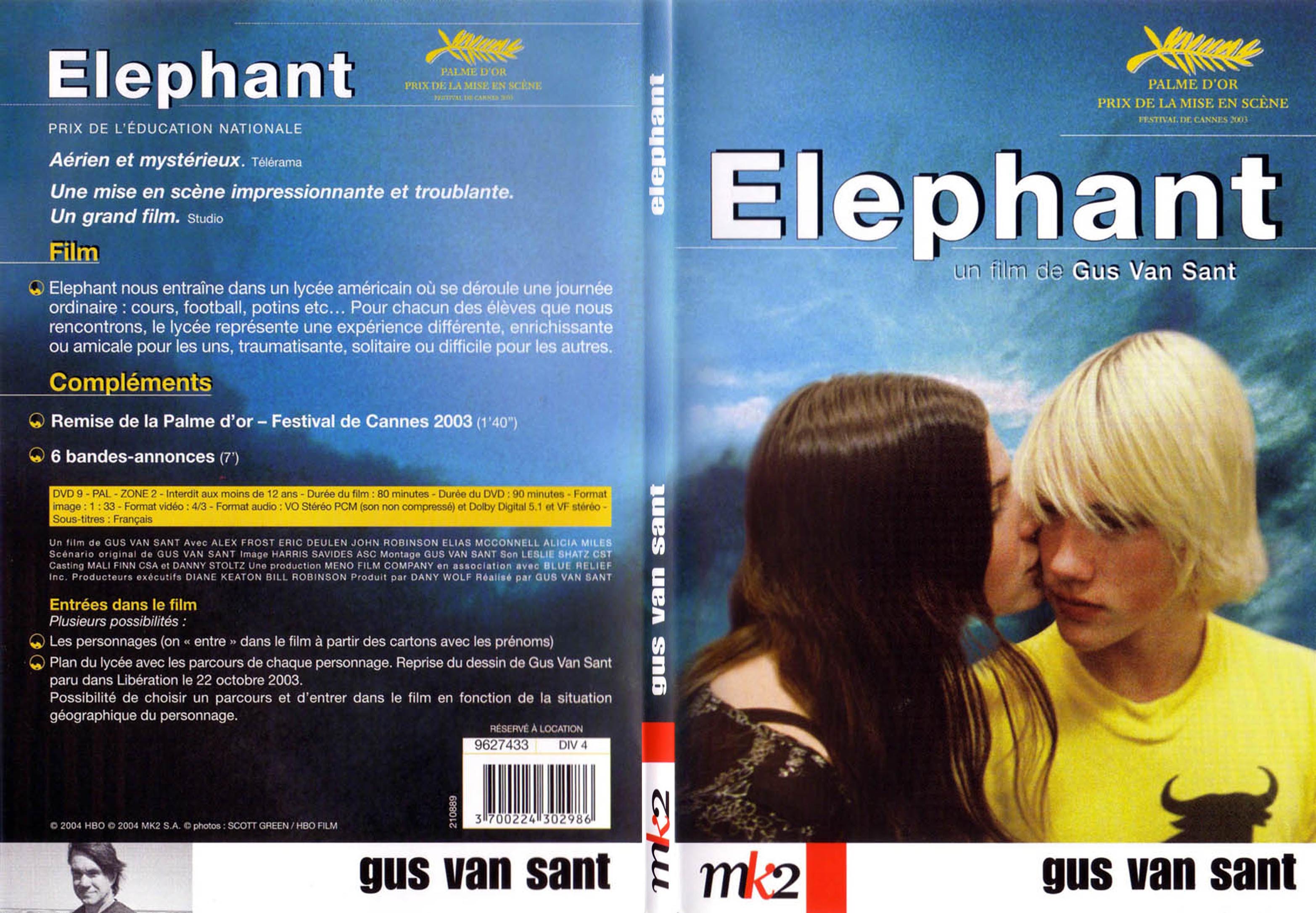 Jaquette DVD Elephant - SLIM