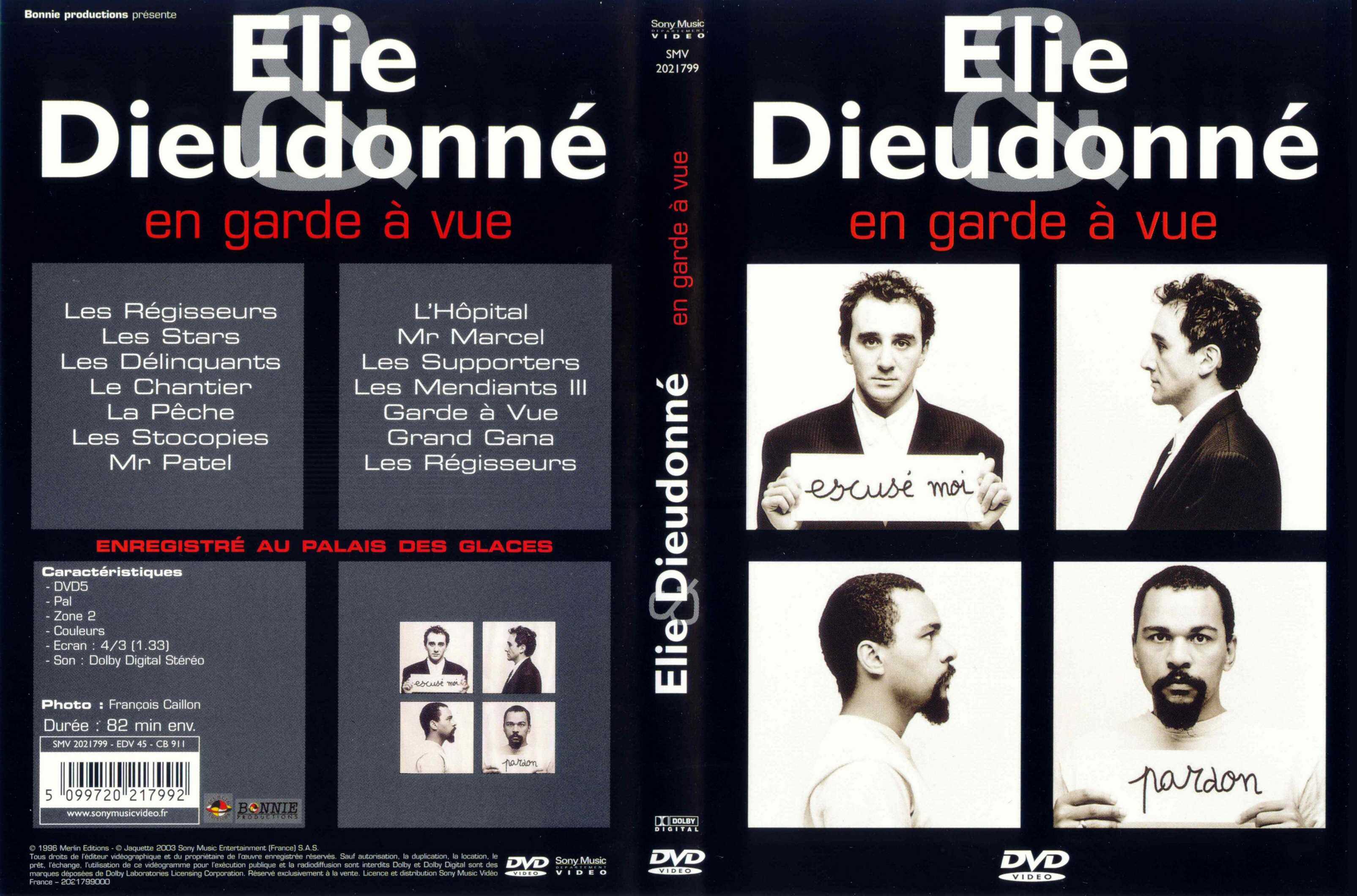Jaquette DVD Elie et Dieudonn en garde  vue