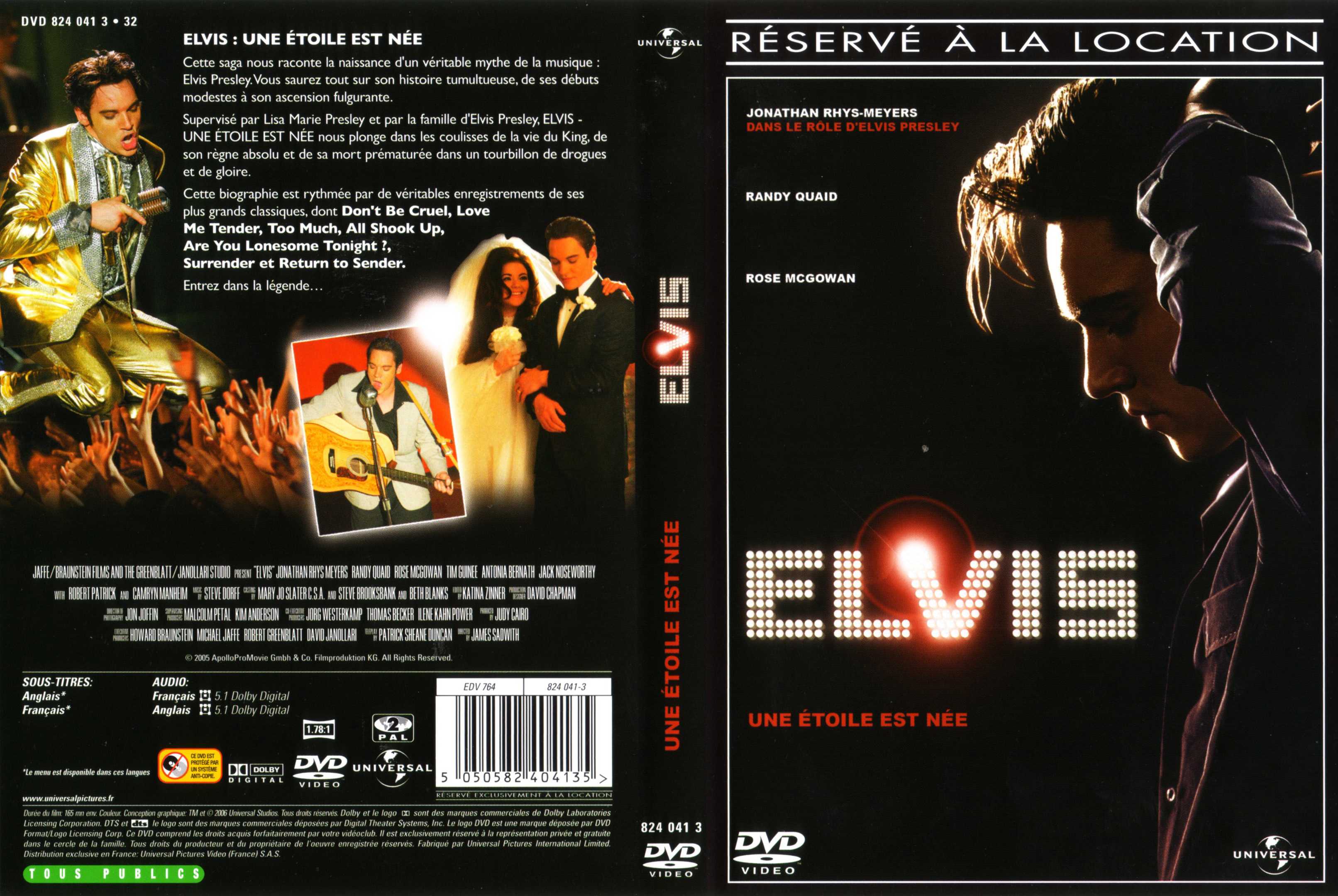 Jaquette DVD Elvis une toile est ne