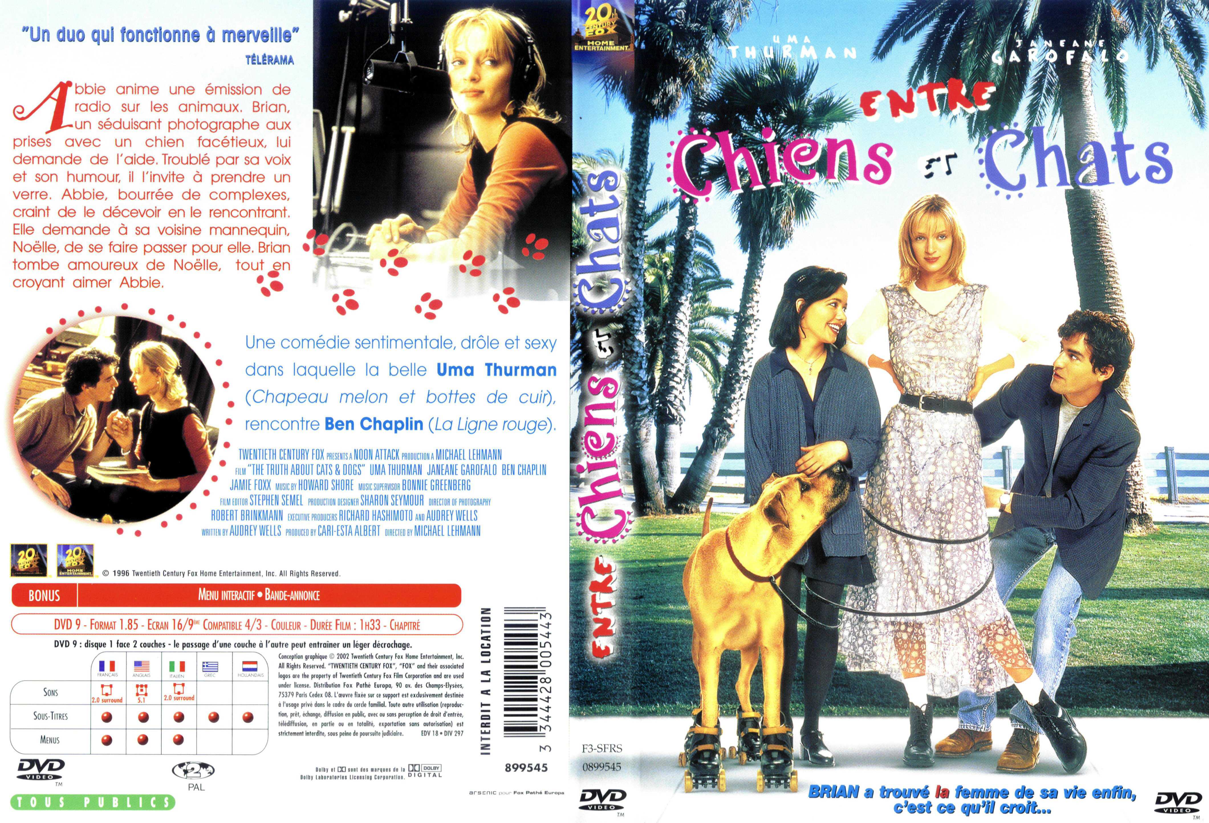 Jaquette DVD Entre chiens et chats
