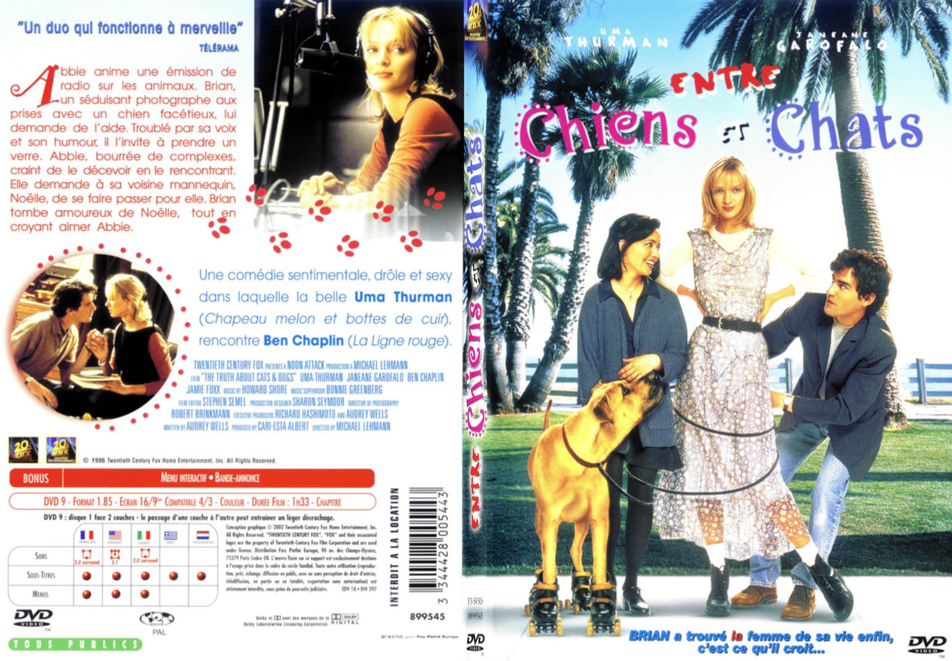 Jaquette DVD Entre chiens et chats - SLIM